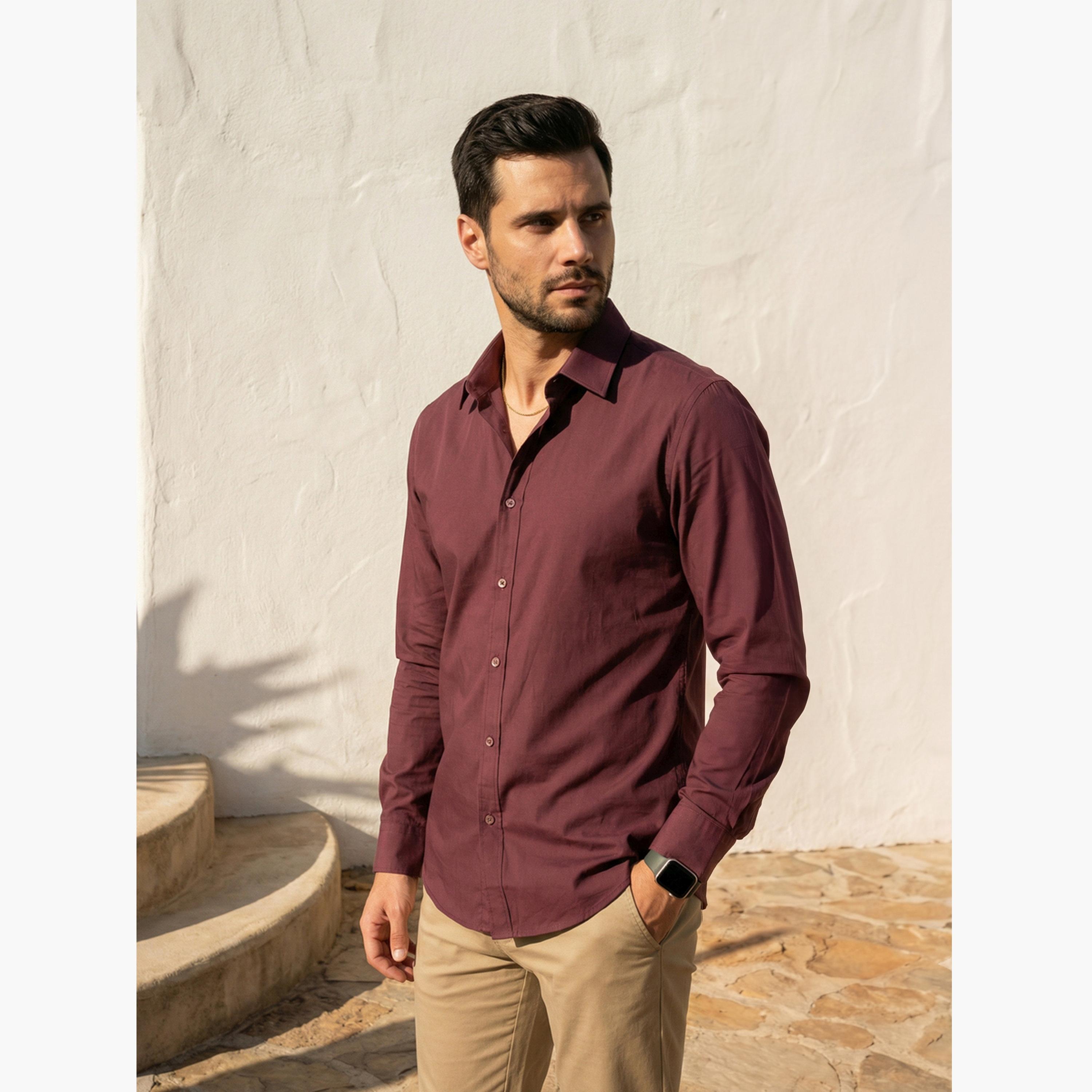 قميص كاجوال بقصة مريحة للرجال-men-clothing-shirts-image-3