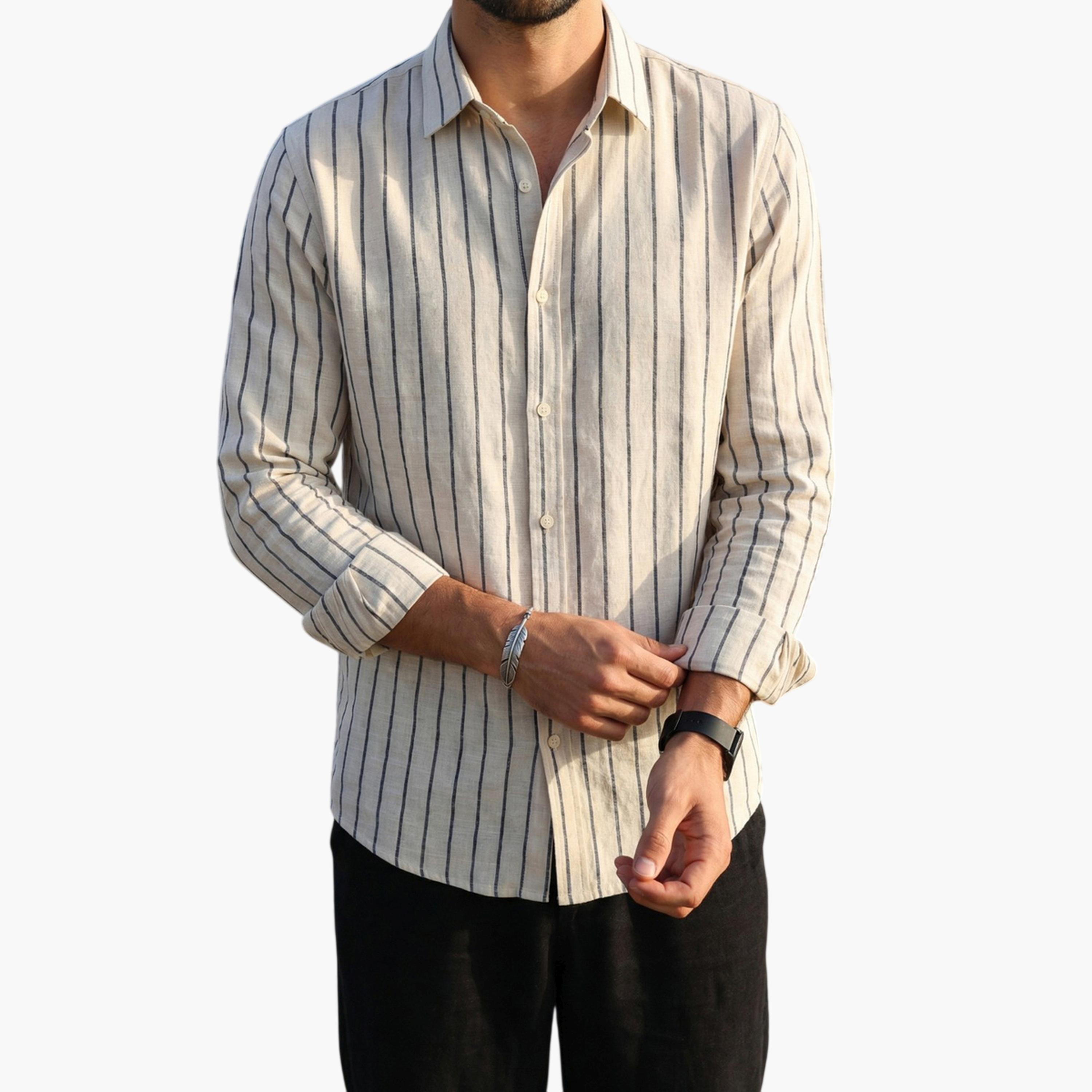 TRULOOM & X Styli Men Comfort Striped Casual Shirt-men-clothing-shirts-image-5