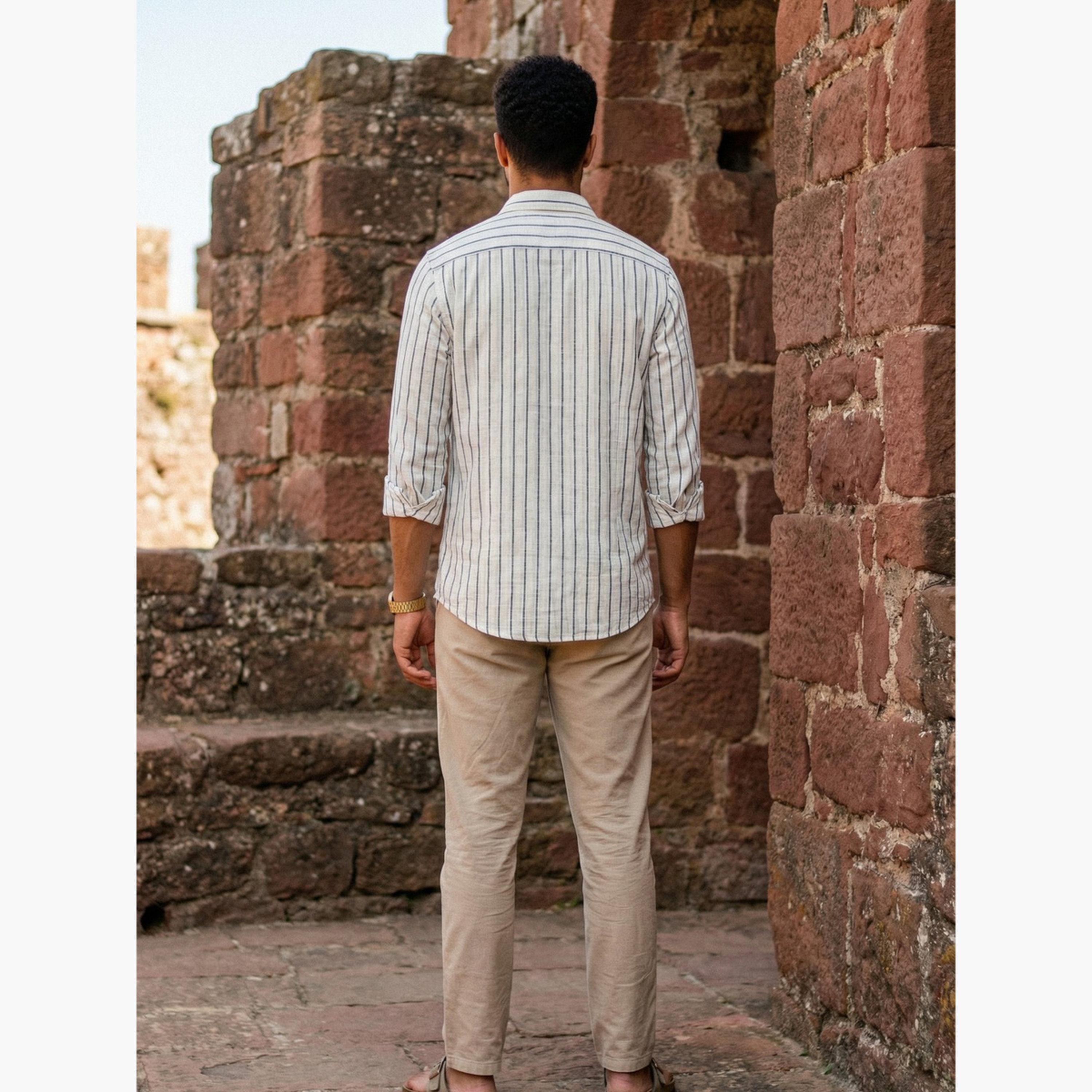 TRULOOM & X Styli Men Comfort Striped Casual Shirt-men-clothing-shirts-image-3