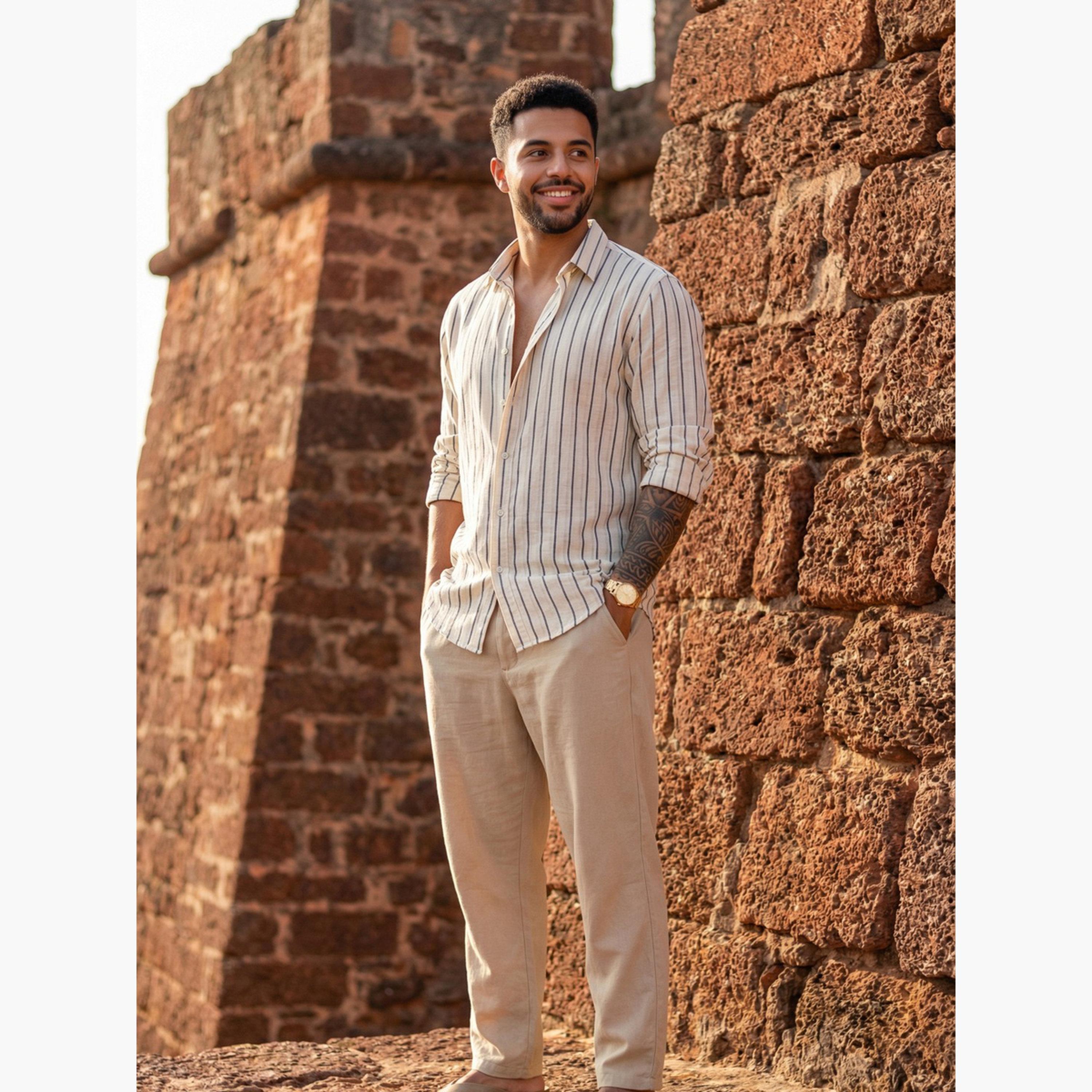 TRULOOM & X Styli Men Comfort Striped Casual Shirt-men-clothing-shirts-image-5