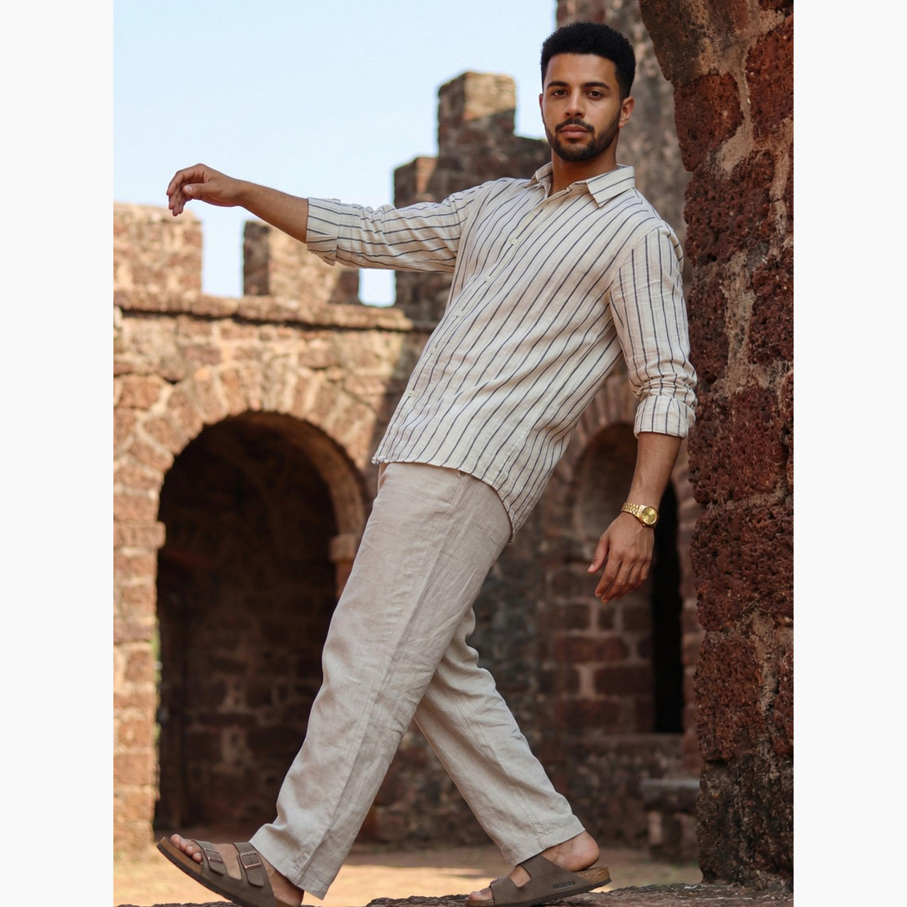 TRULOOM & X Styli Men Comfort Striped Casual Shirt-men-clothing-shirts-image-6
