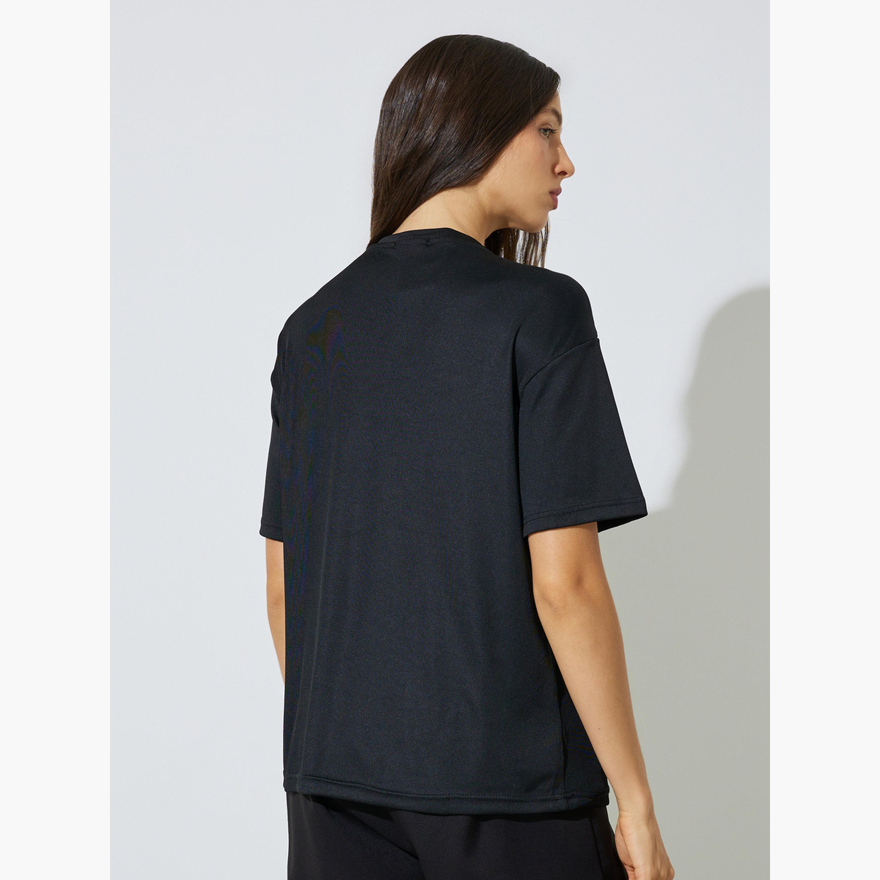 Styli Black Striped Overlay Oversized Knit Top-women-clothing-shirtsandblouses-blouses-image-5