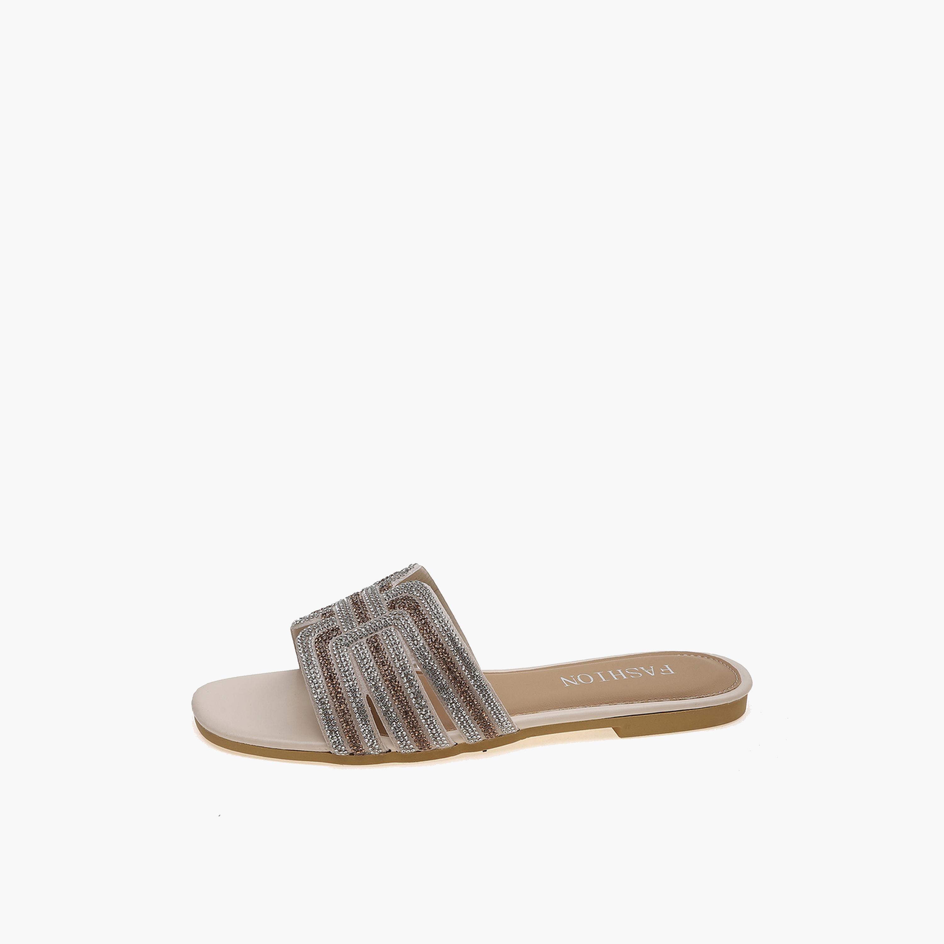 صندل فلات مزين-women-shoes-sandals-flats-image-1
