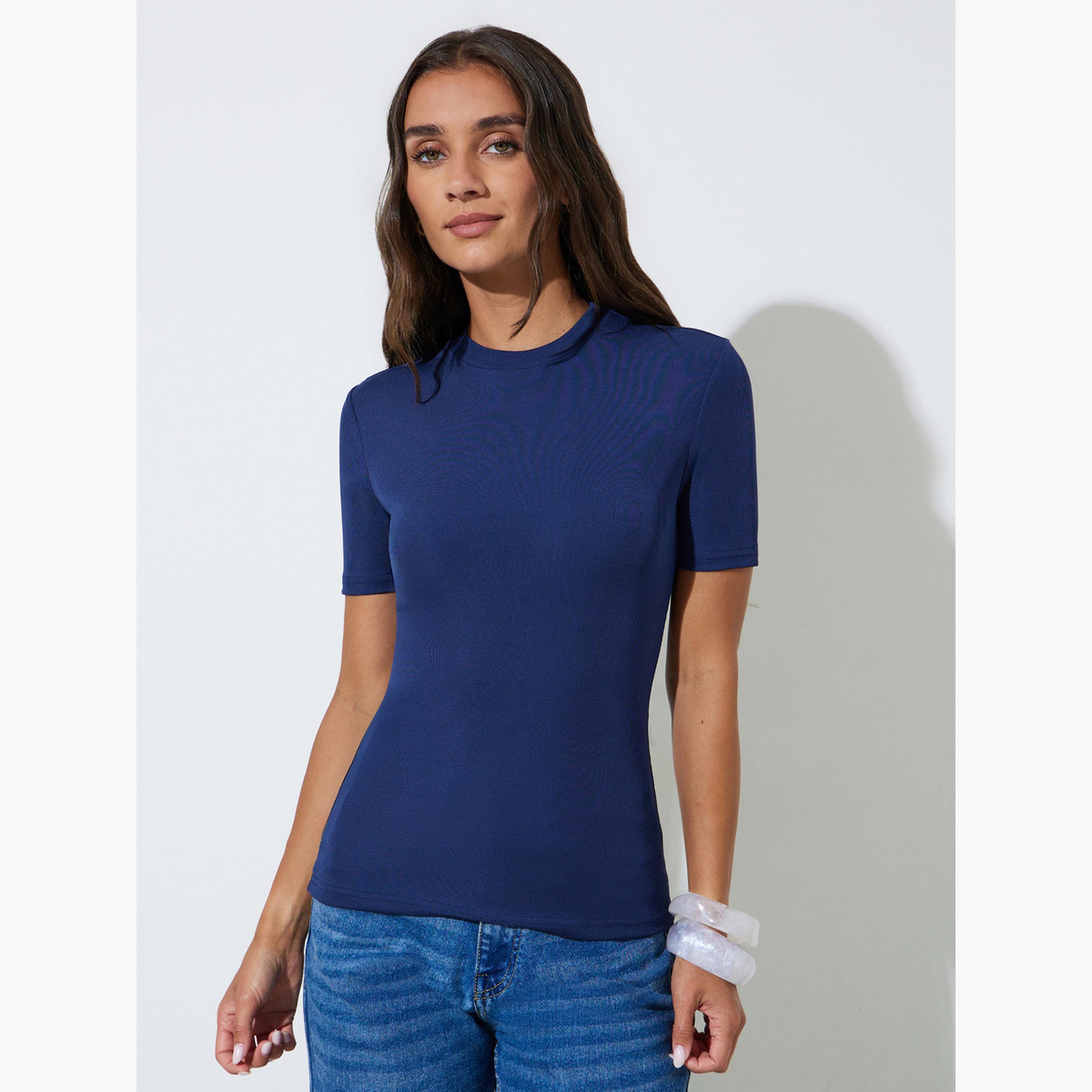 طقم من 2 بلوزة محبوكة بأكمام قصيرة-women-clothing-tshirts-image-4
