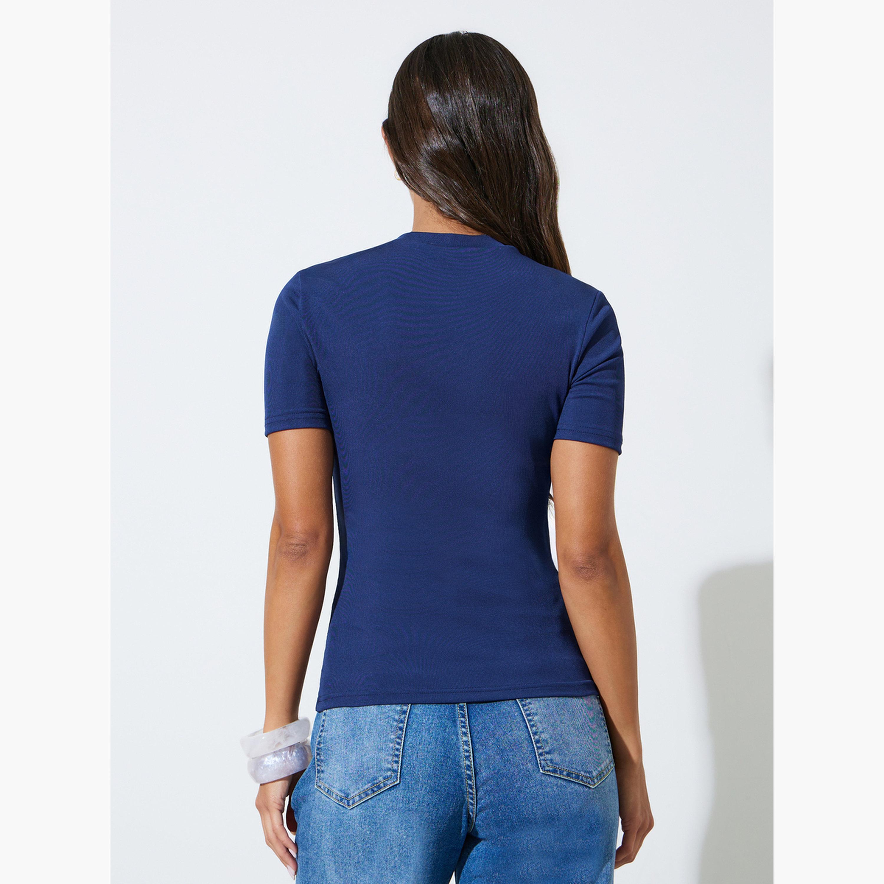 طقم من 2 بلوزة محبوكة بأكمام قصيرة-women-clothing-tshirts-image-5