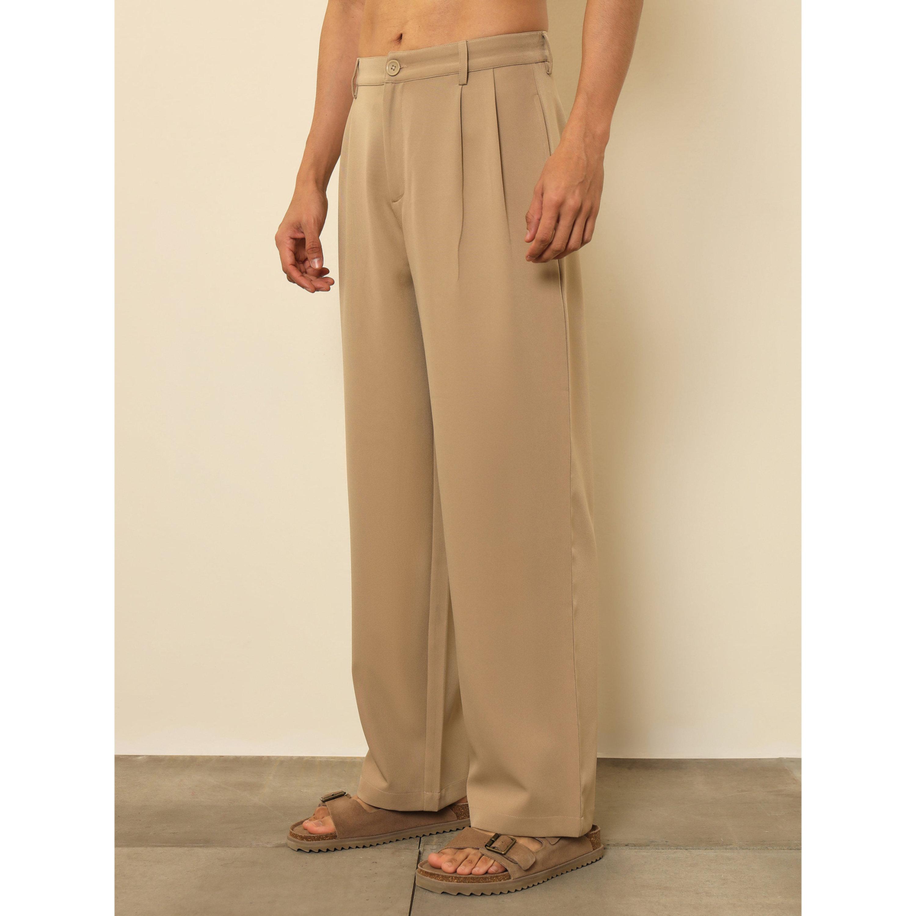 Sassafras X Styli Men Double-Pleated Basic Korean Pants-men-clothing-trousersandchinos-trousers-image-3