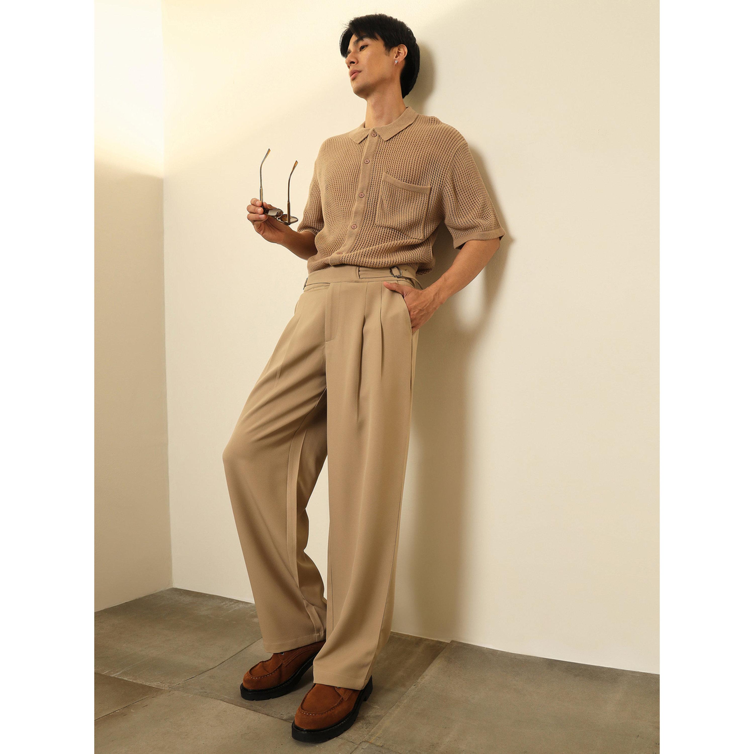 Sassafras X Styli Men Double Waist Adjuster Korean Pants-men-clothing-trousersandchinos-trousers-image-2