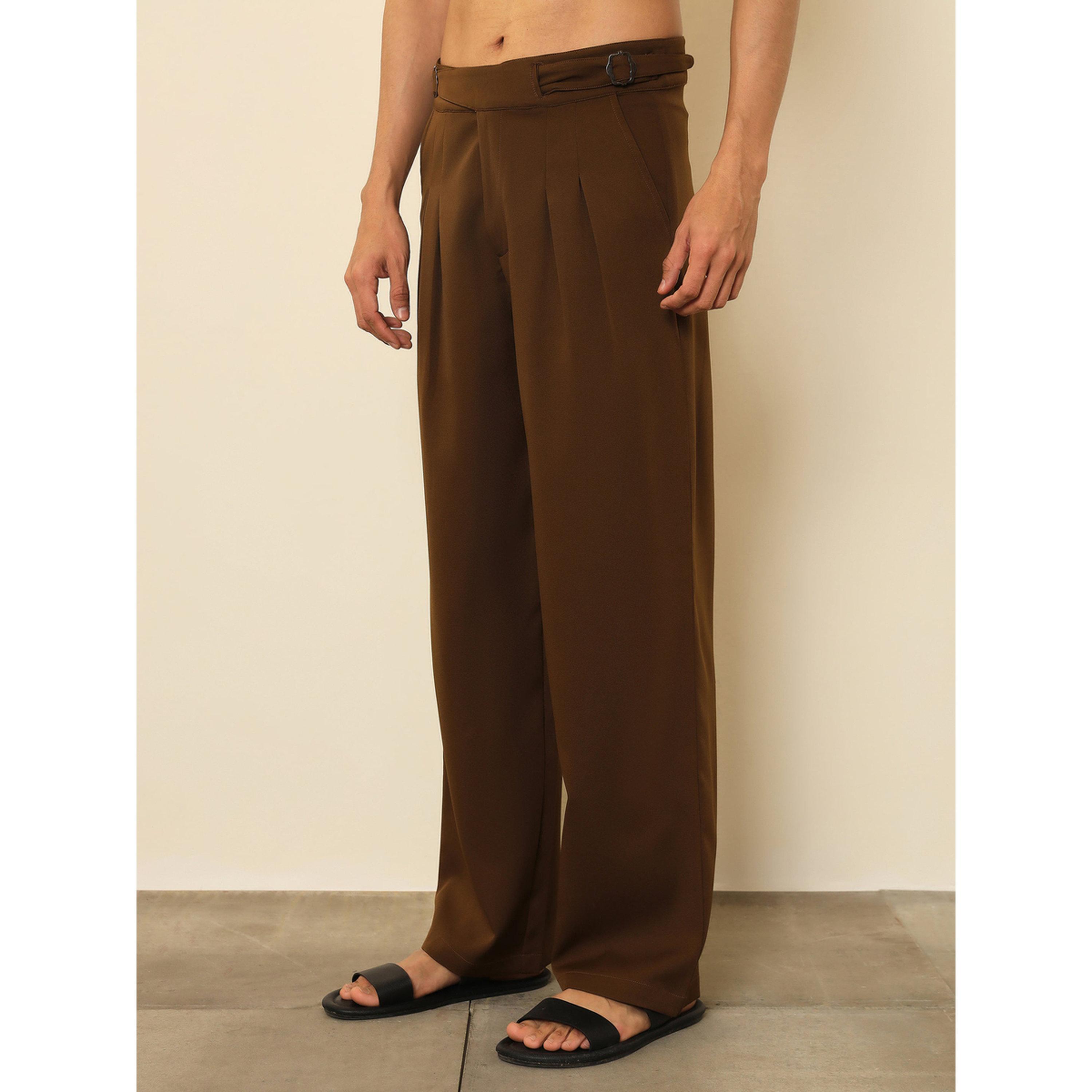 بنطال كوري بحزام خصر مزدوج قابل للتعديل للرجال-men-clothing-trousersandchinos-trousers-image-3