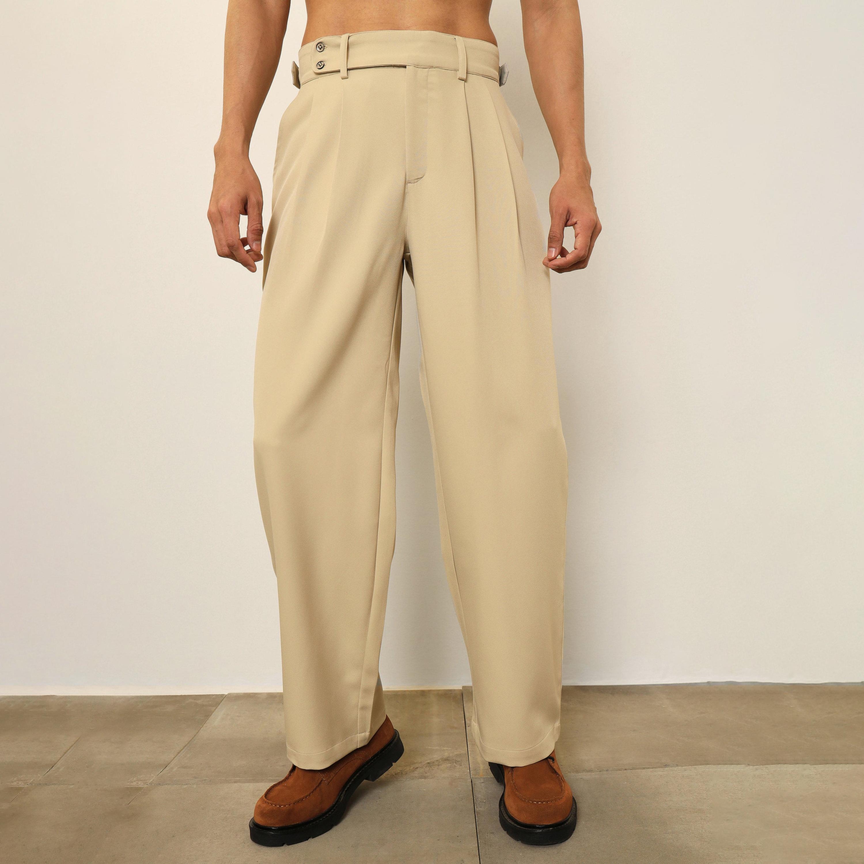 بنطال غوركا بثنيات من الأمام للرجال-men-clothing-trousersandchinos-trousers-image-1