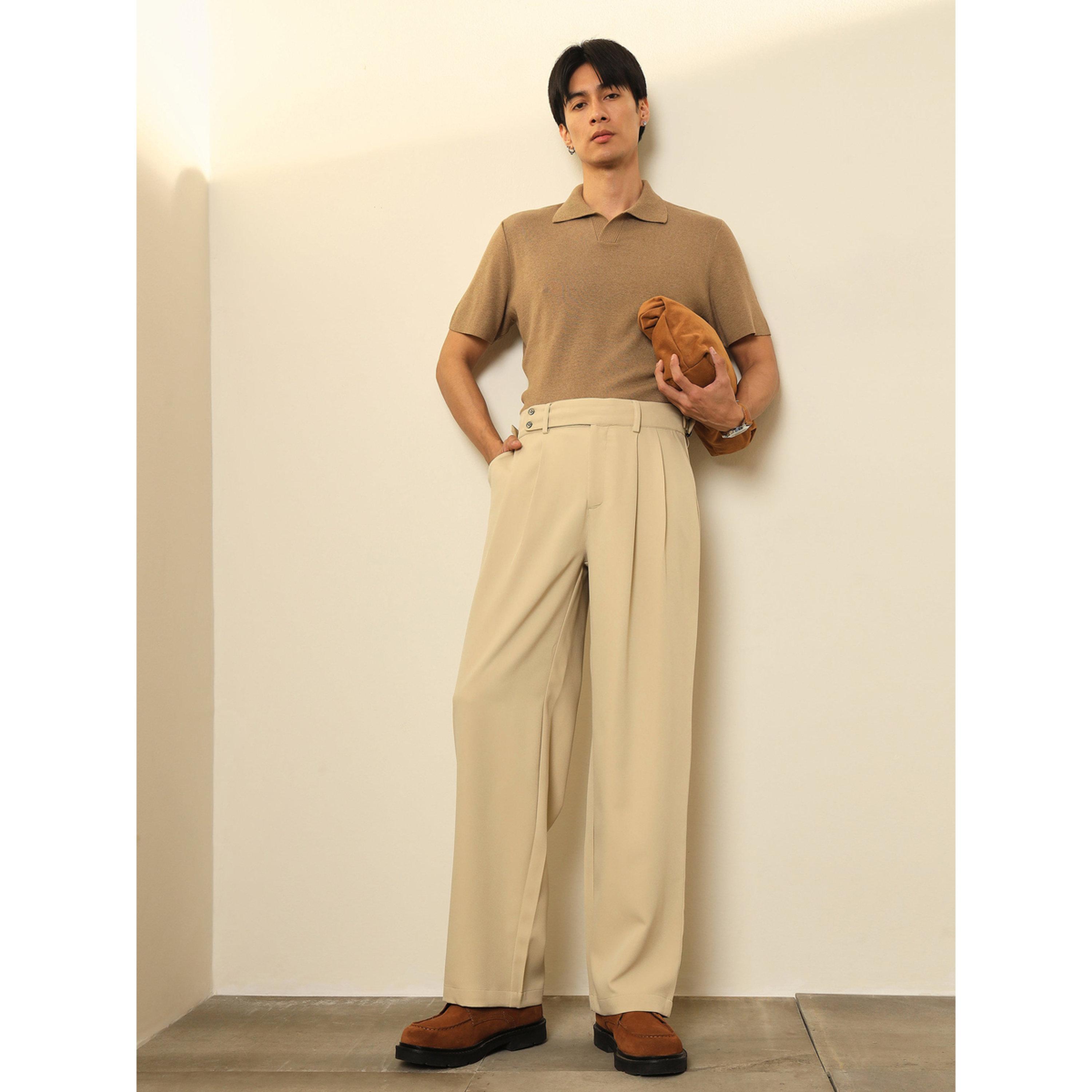 بنطال غوركا بثنيات من الأمام للرجال-men-clothing-trousersandchinos-trousers-image-2