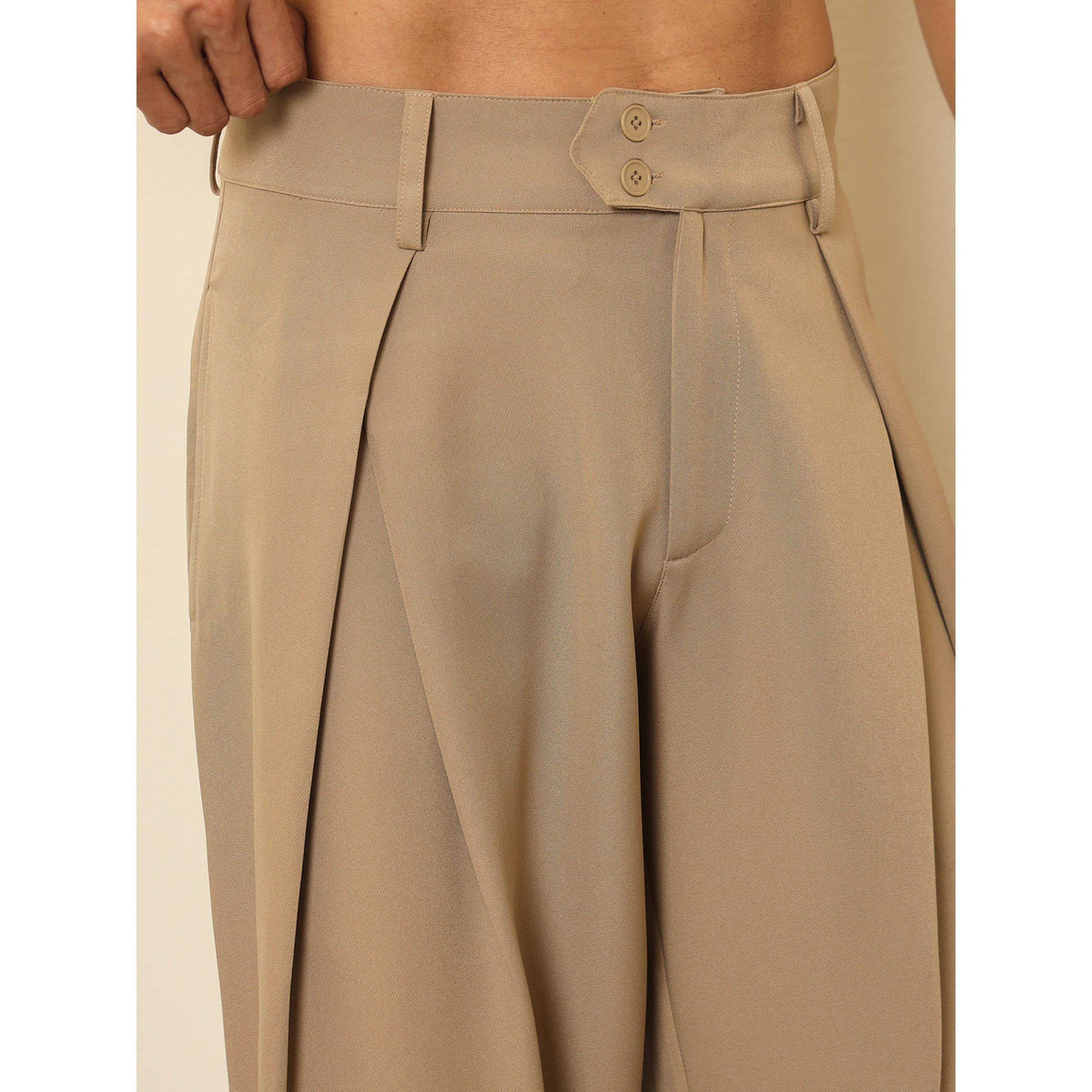 Sassafras X Styli Men Overlapping Pleated Korean Pants-men-clothing-trousersandchinos-trousers-image-4