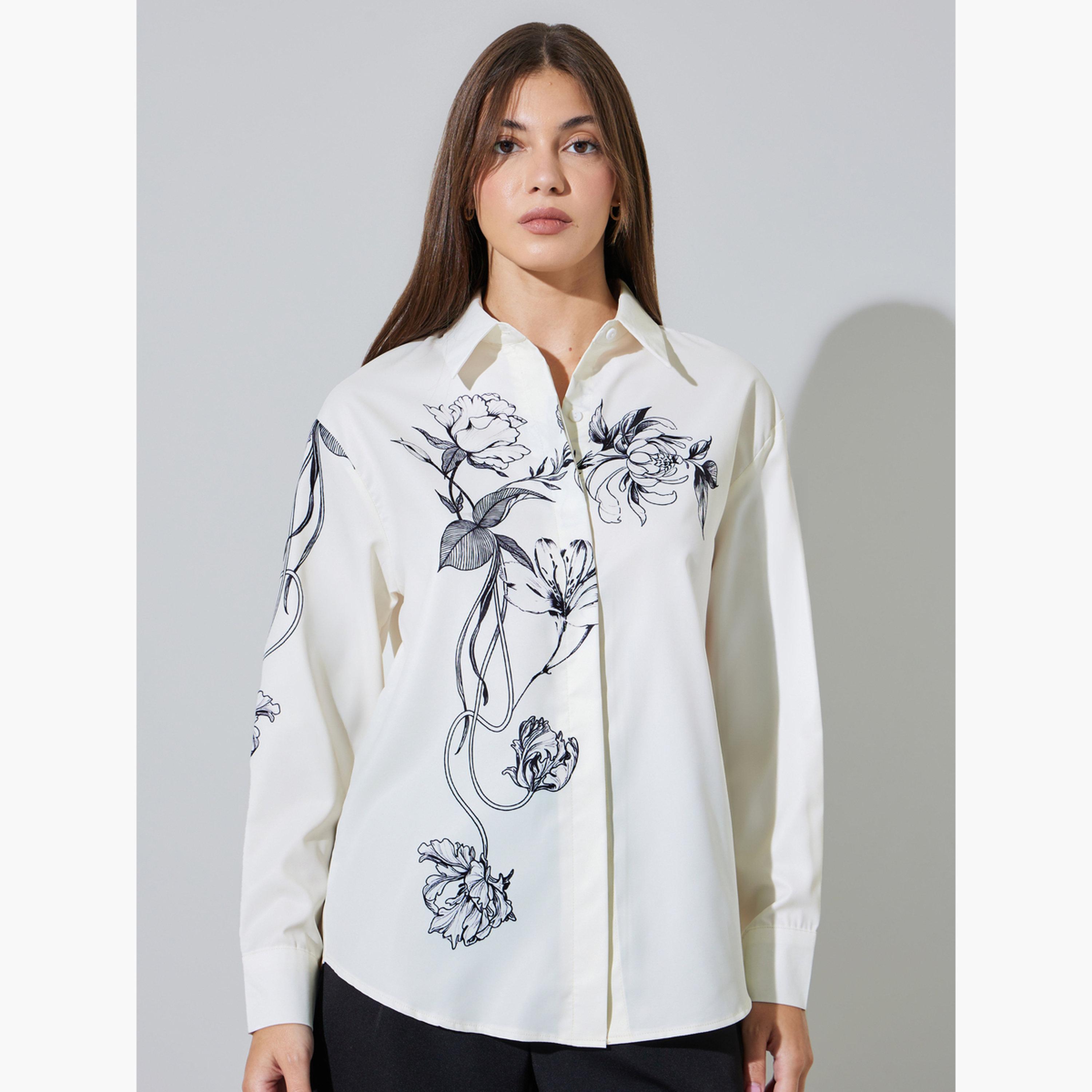 بلوزة بطبعة زهور وأكمام طويلة-women-clothing-shirtsandblouses-shirts-image-1