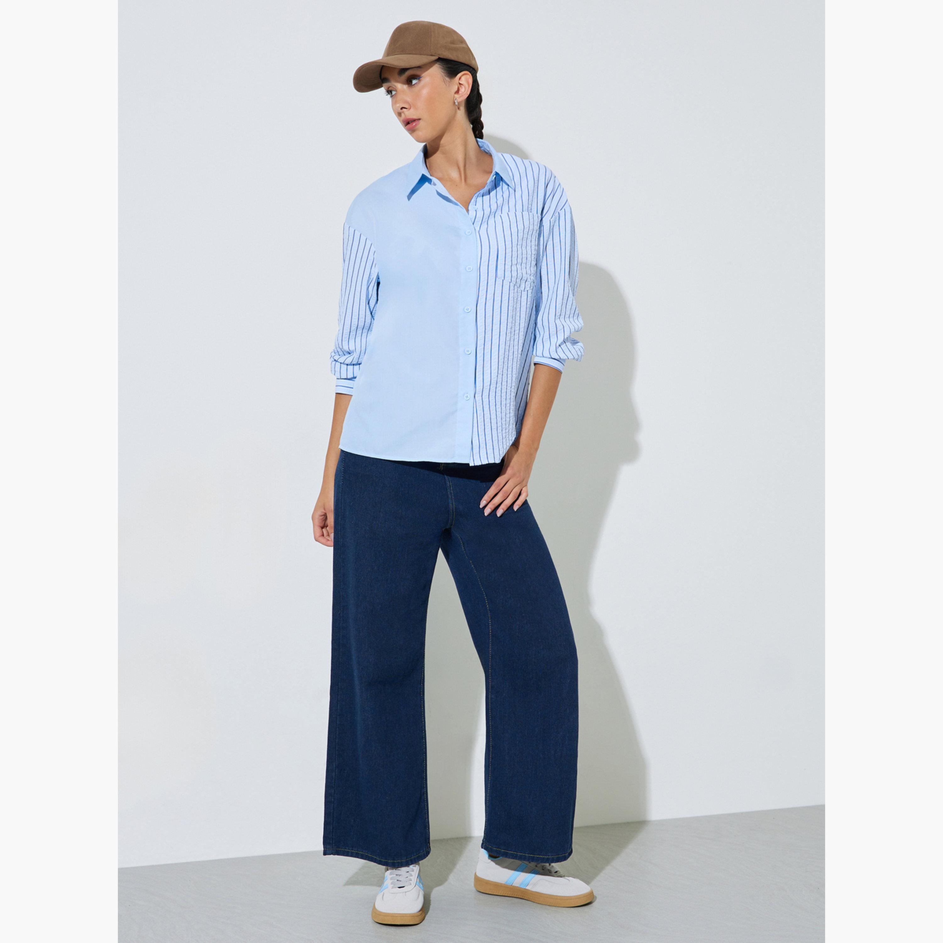 بلوزة طويلة ومخططة-women-clothing-shirtsandblouses-shirts-image-2
