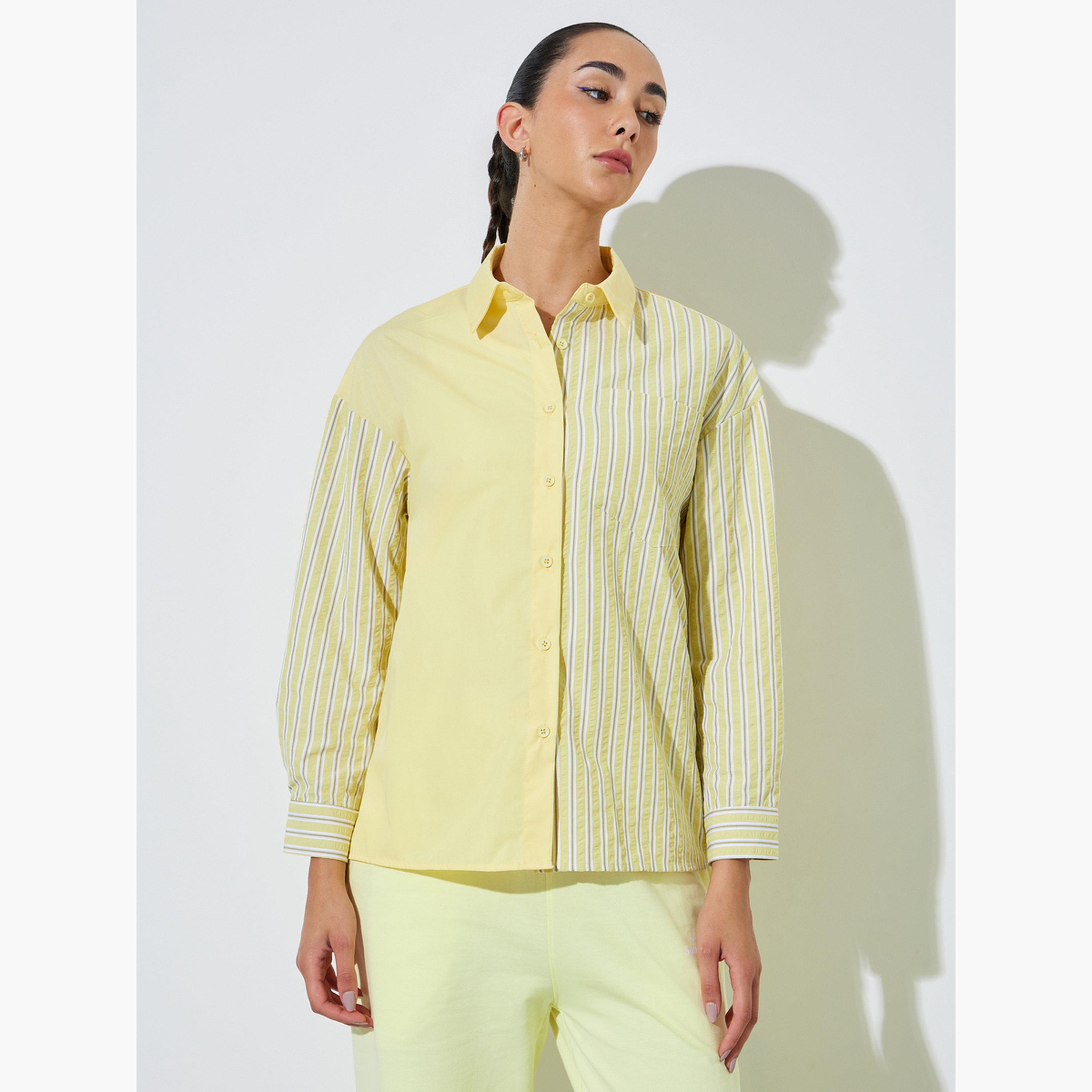 بلوزة طويلة ومخططة-women-clothing-shirtsandblouses-shirts-image-1