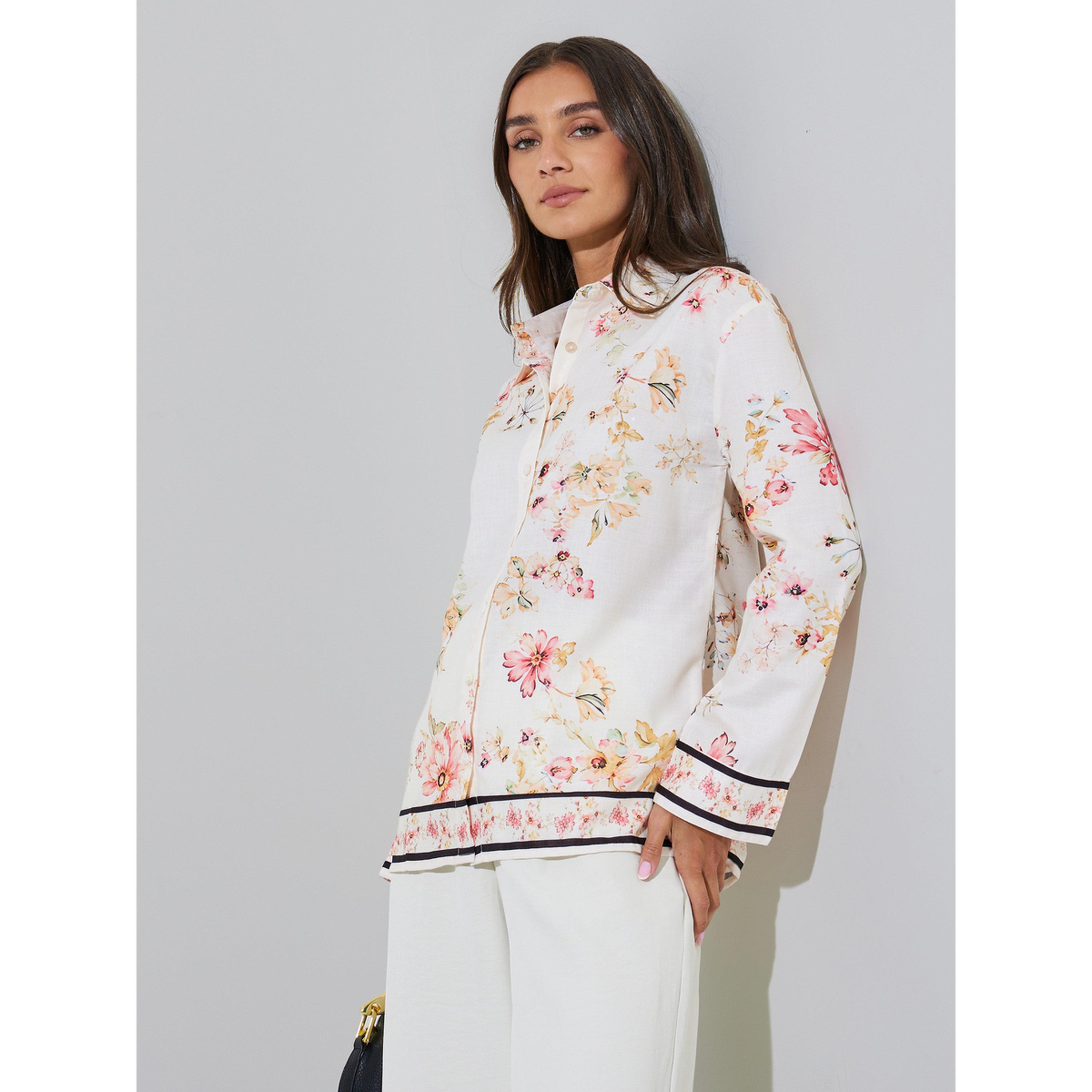 بلوزة واسعة بأكمام طويلة وطبعة زهور باللون السكري-women-clothing-shirtsandblouses-shirts-image-3