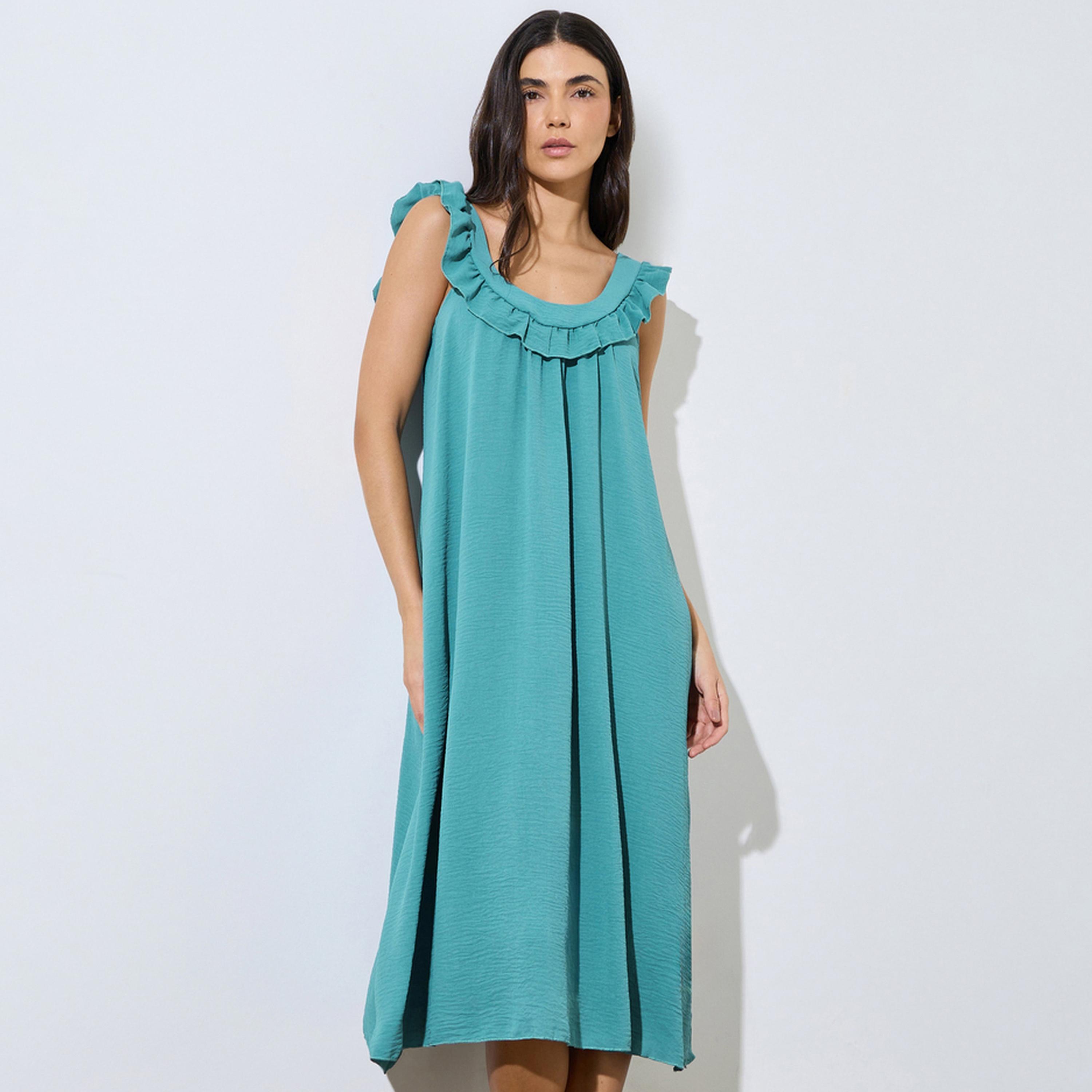 قميص نوم برباط خلفي وتفاصيل كشكشة-women-clothing-nightwear-nighties-image-1