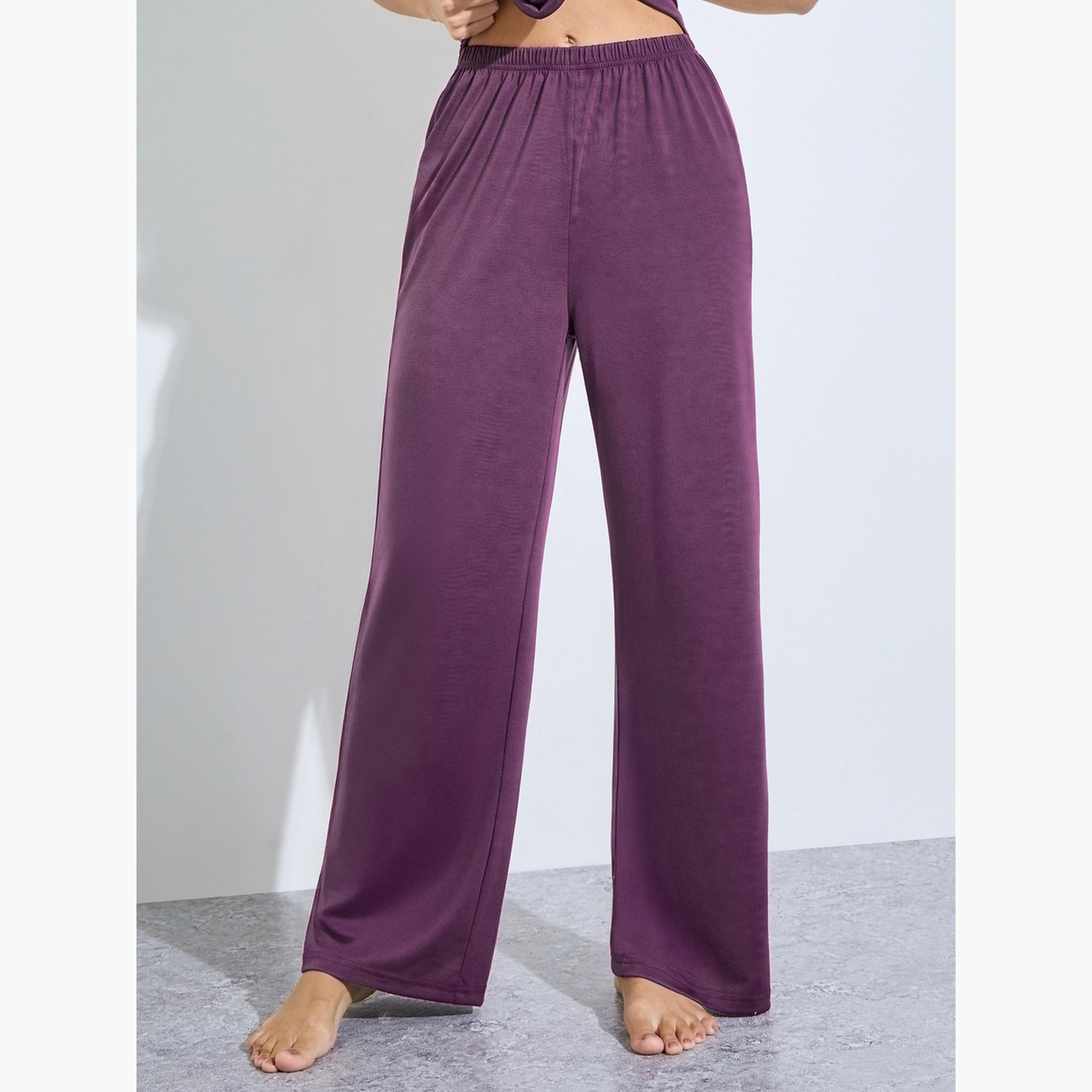 طقم بيجاما من بنطال وتيشيرت بأزرار-women-clothing-nightwear-pyjamas-longsets-image-4