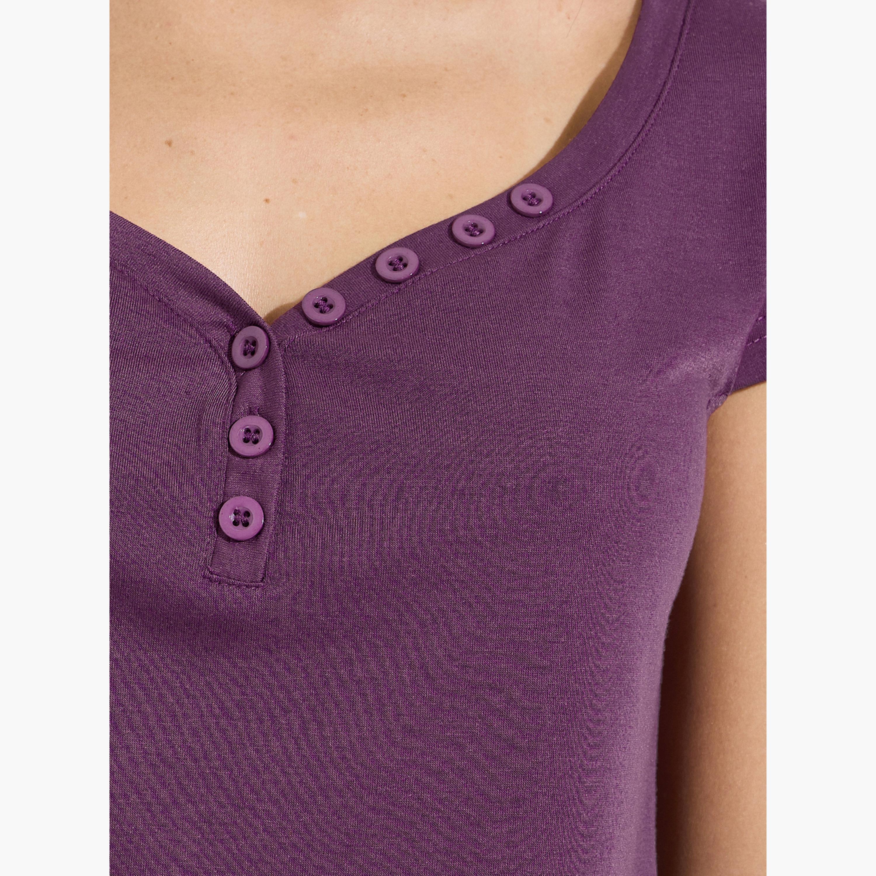 طقم بيجاما من بنطال وتيشيرت بأزرار-women-clothing-nightwear-pyjamas-longsets-image-5