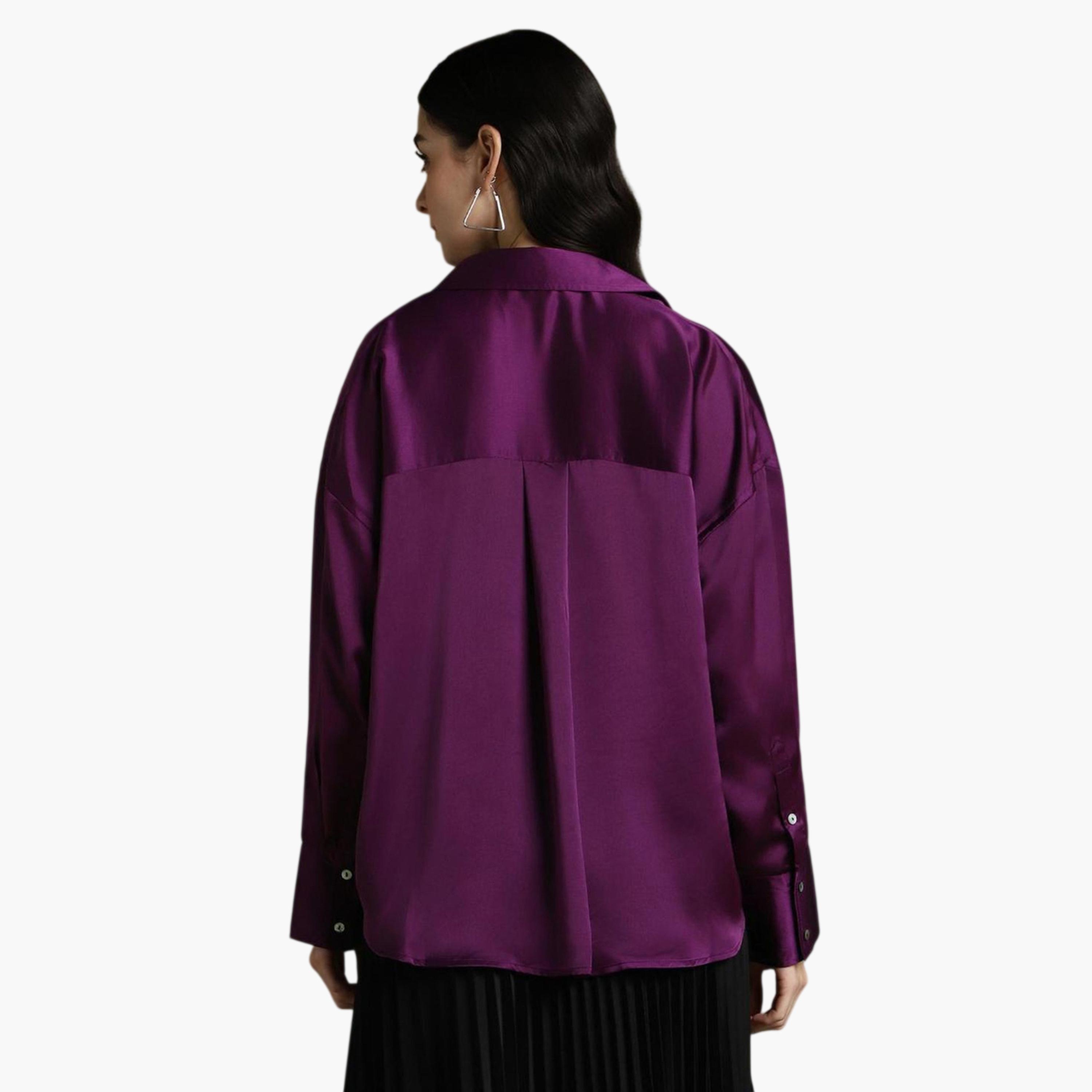 Dennis Lingo X Styli Purple Satin Relaxed Fit Shirt-women-clothing-shirtsandblouses-shirts-image-3