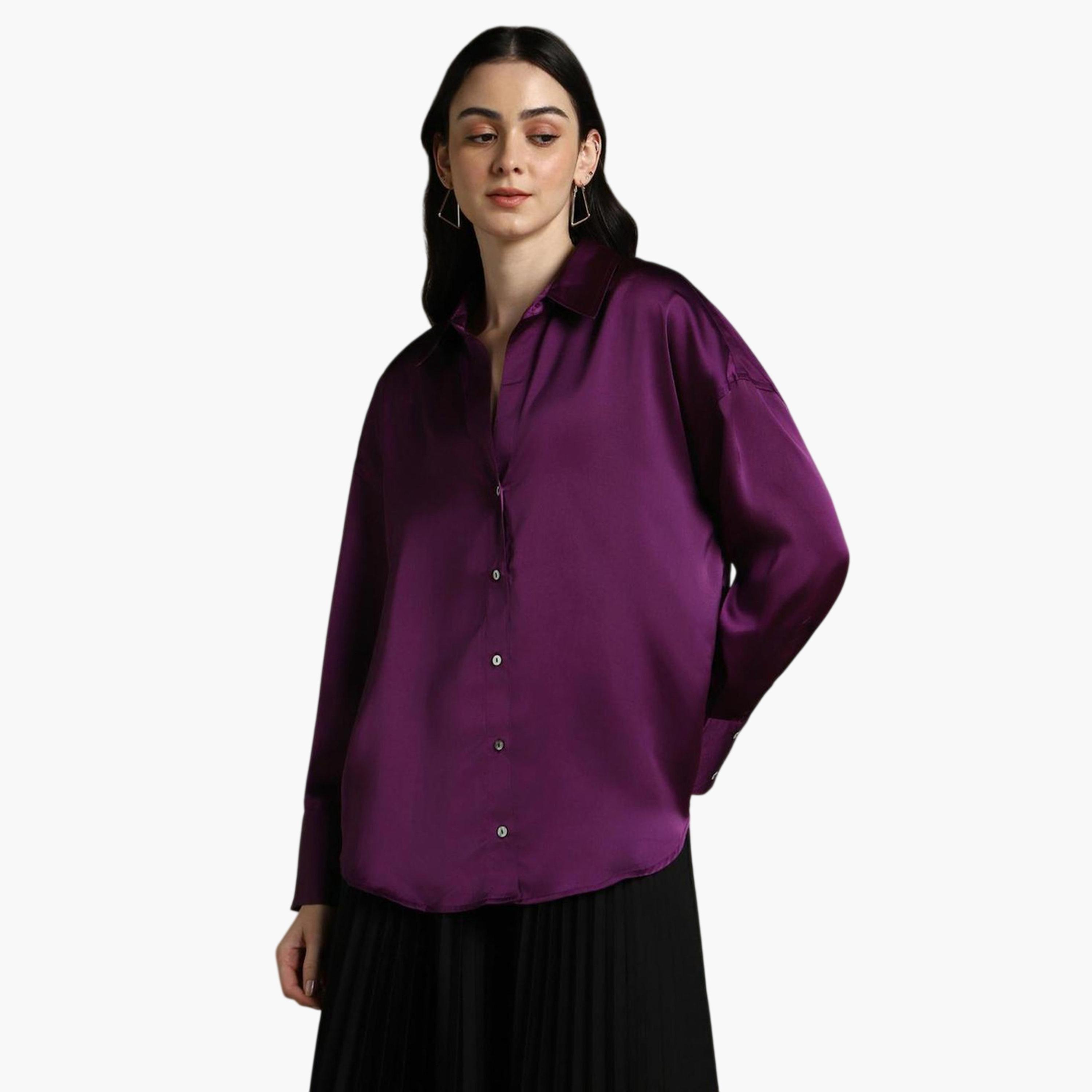 Dennis Lingo X Styli Purple Satin Relaxed Fit Shirt-women-clothing-shirtsandblouses-shirts-image-4