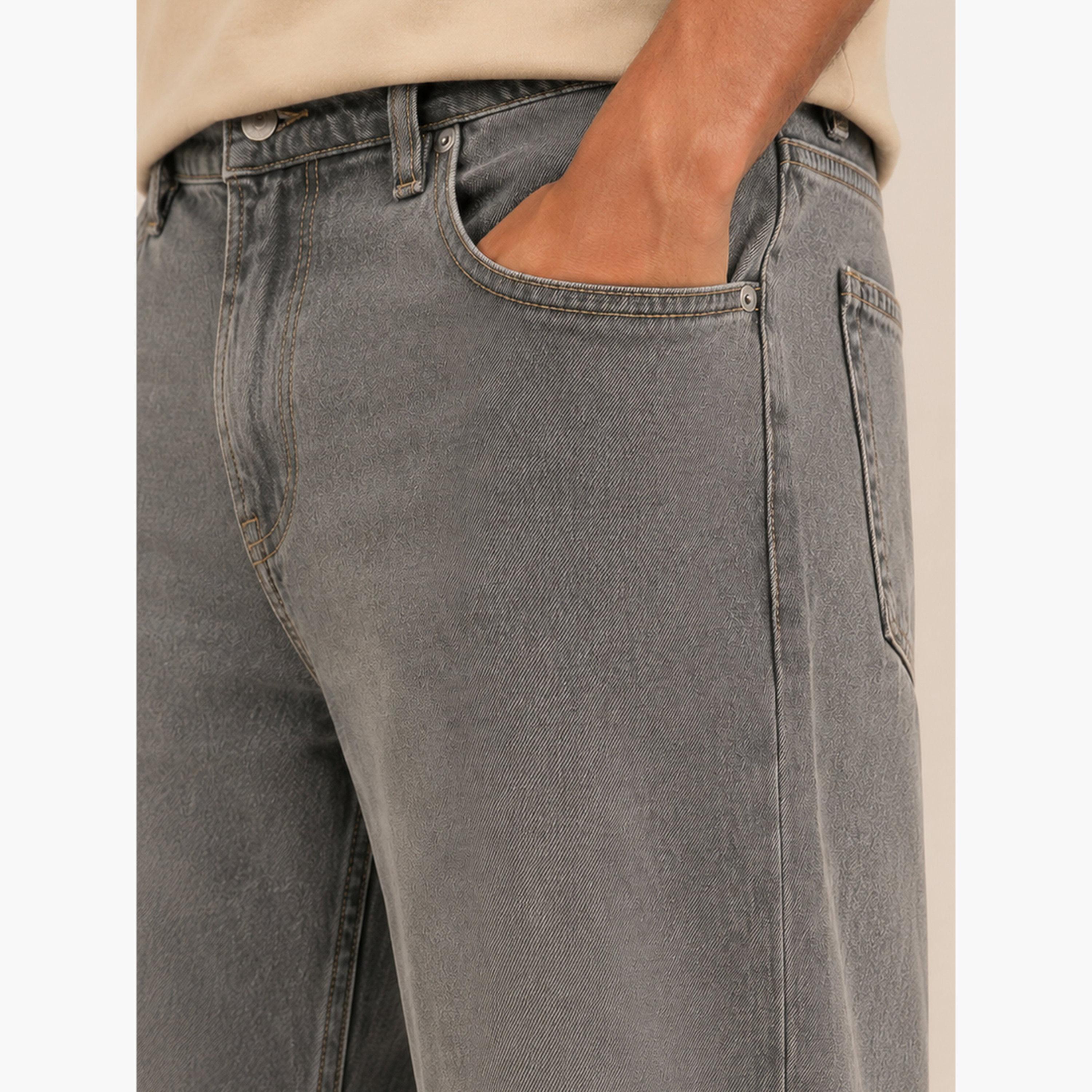 FALCON X Styli Men Relaxed Straight Fit Mid Rise Jeans-men-clothing-bottoms-jeans-image-3