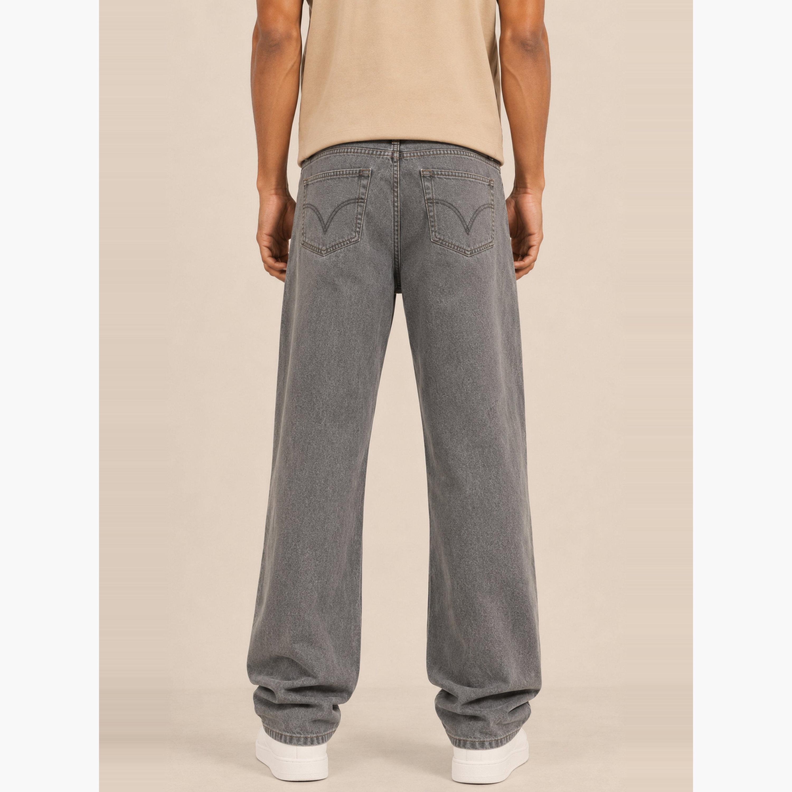 FALCON X Styli Men Relaxed Straight Fit Mid Rise Jeans-men-clothing-bottoms-jeans-image-4