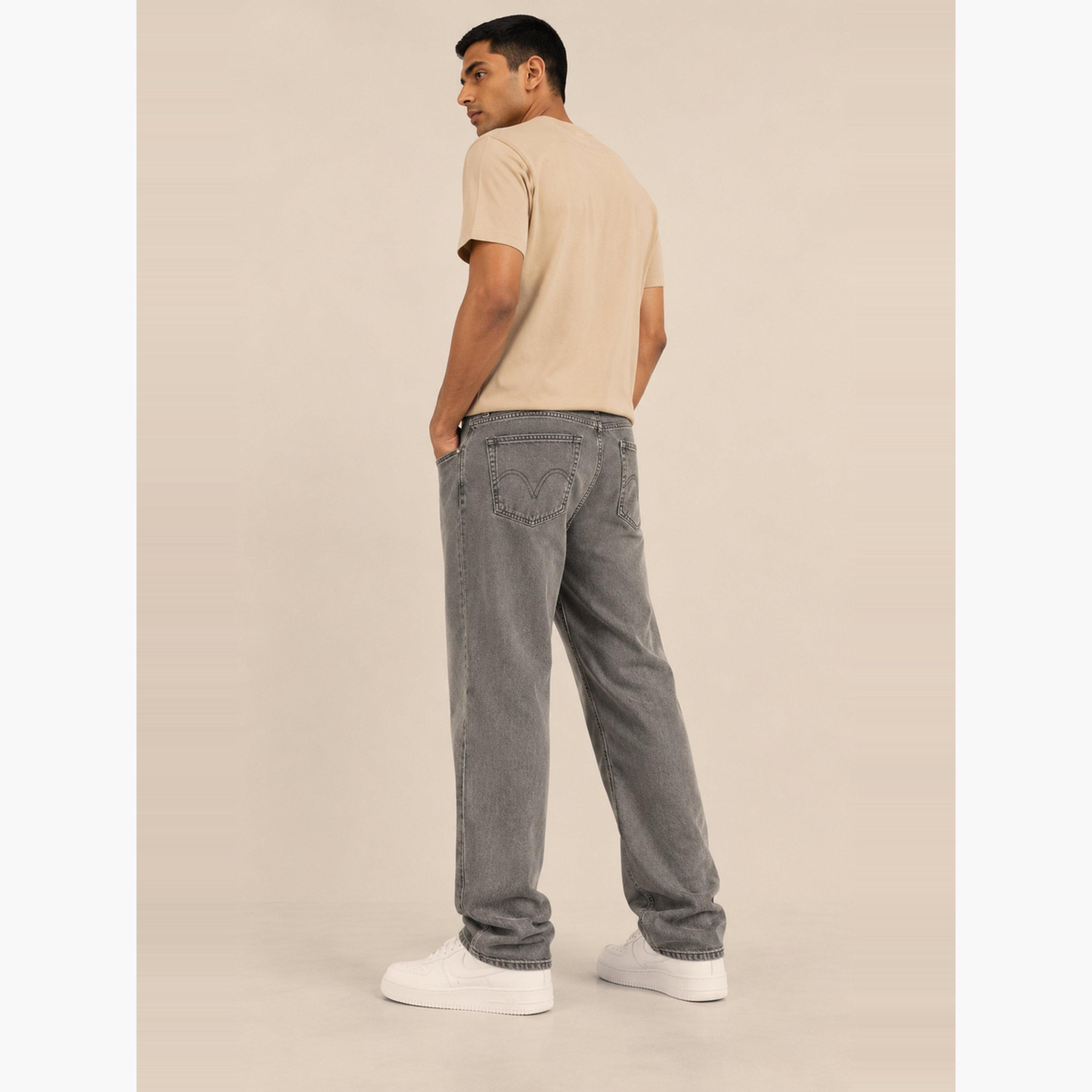 FALCON X Styli Men Relaxed Straight Fit Mid Rise Jeans-men-clothing-bottoms-jeans-image-5