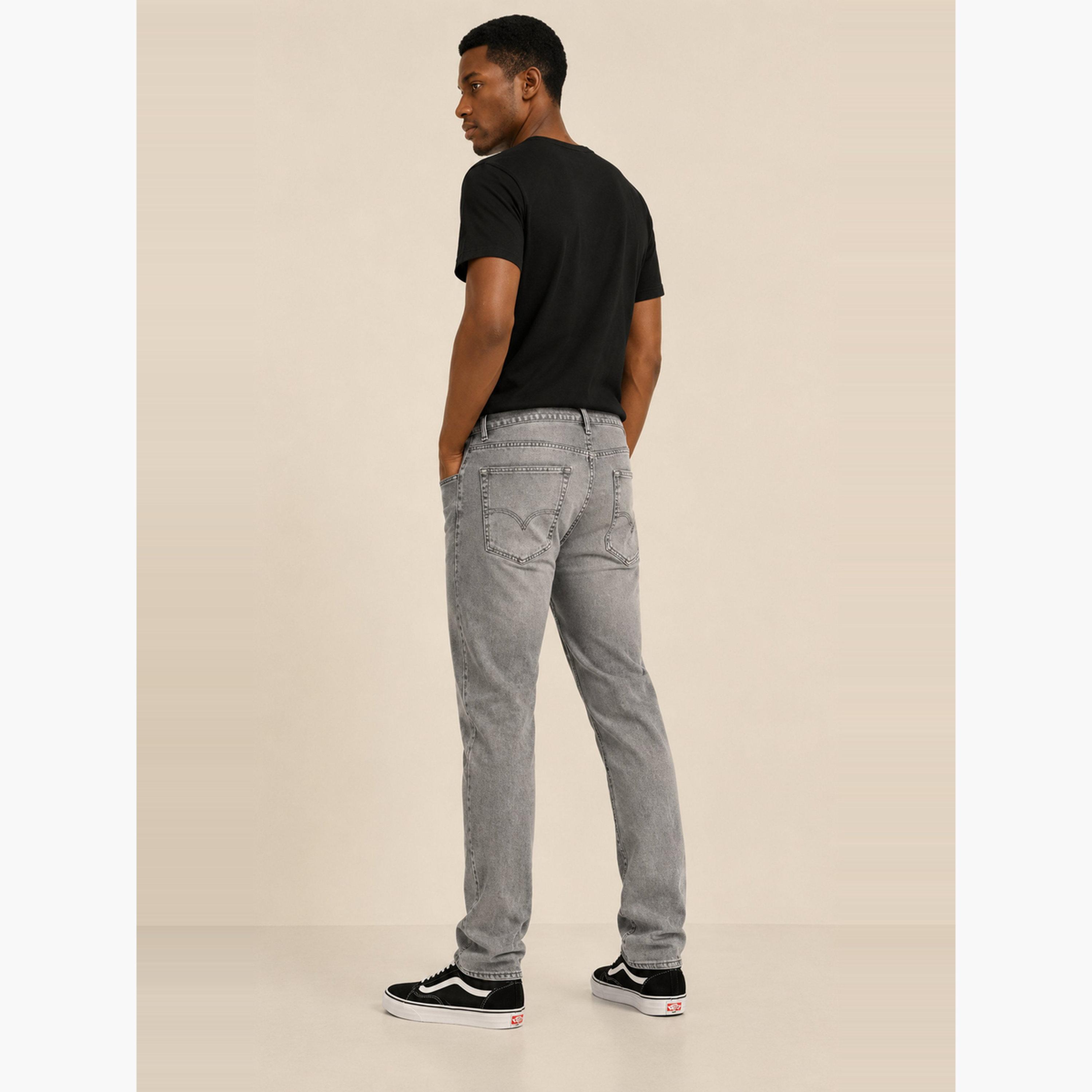 جينز بقصة عادية وخصر متوسط للرجال-men-clothing-bottoms-jeans-image-2
