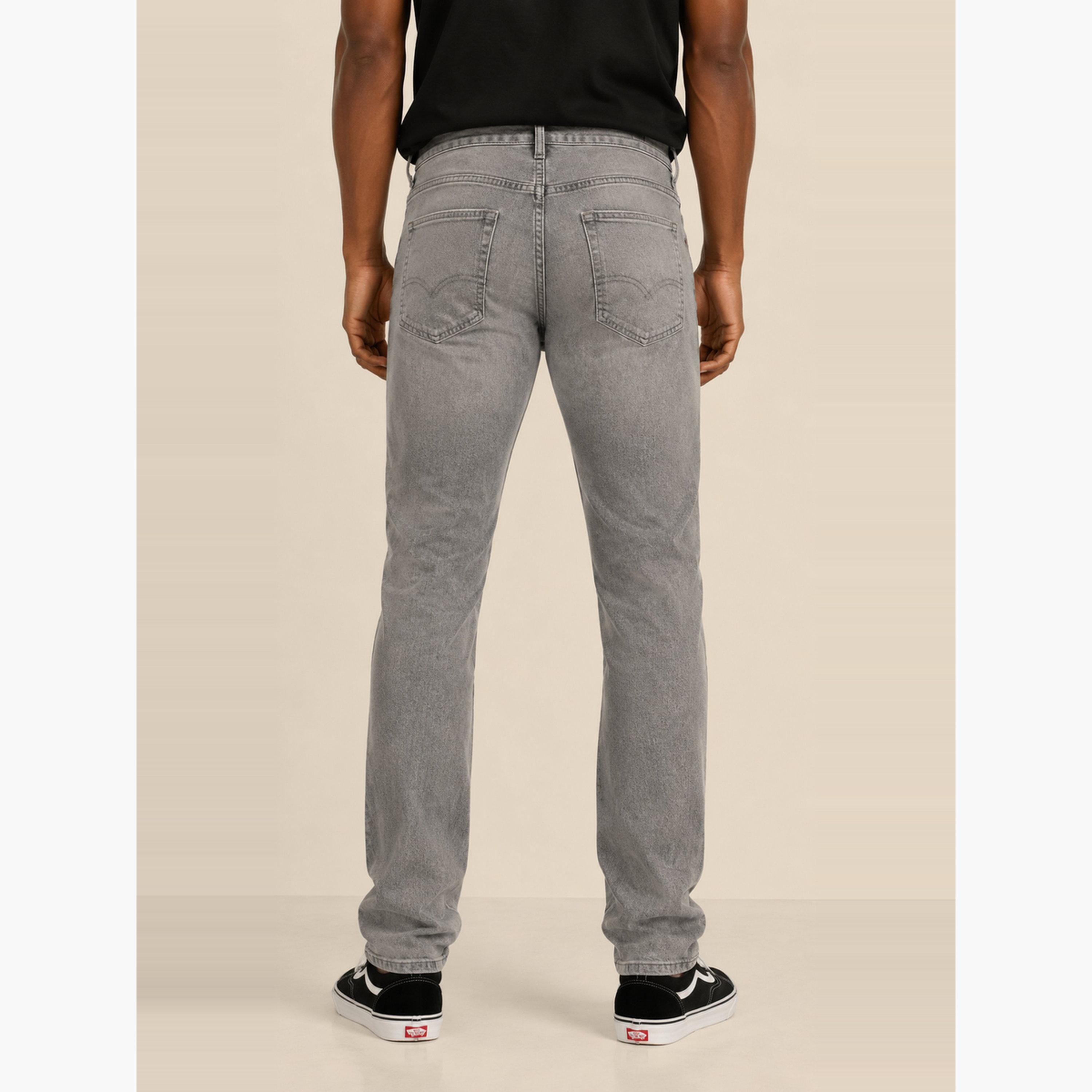 جينز بقصة عادية وخصر متوسط للرجال-men-clothing-bottoms-jeans-image-4