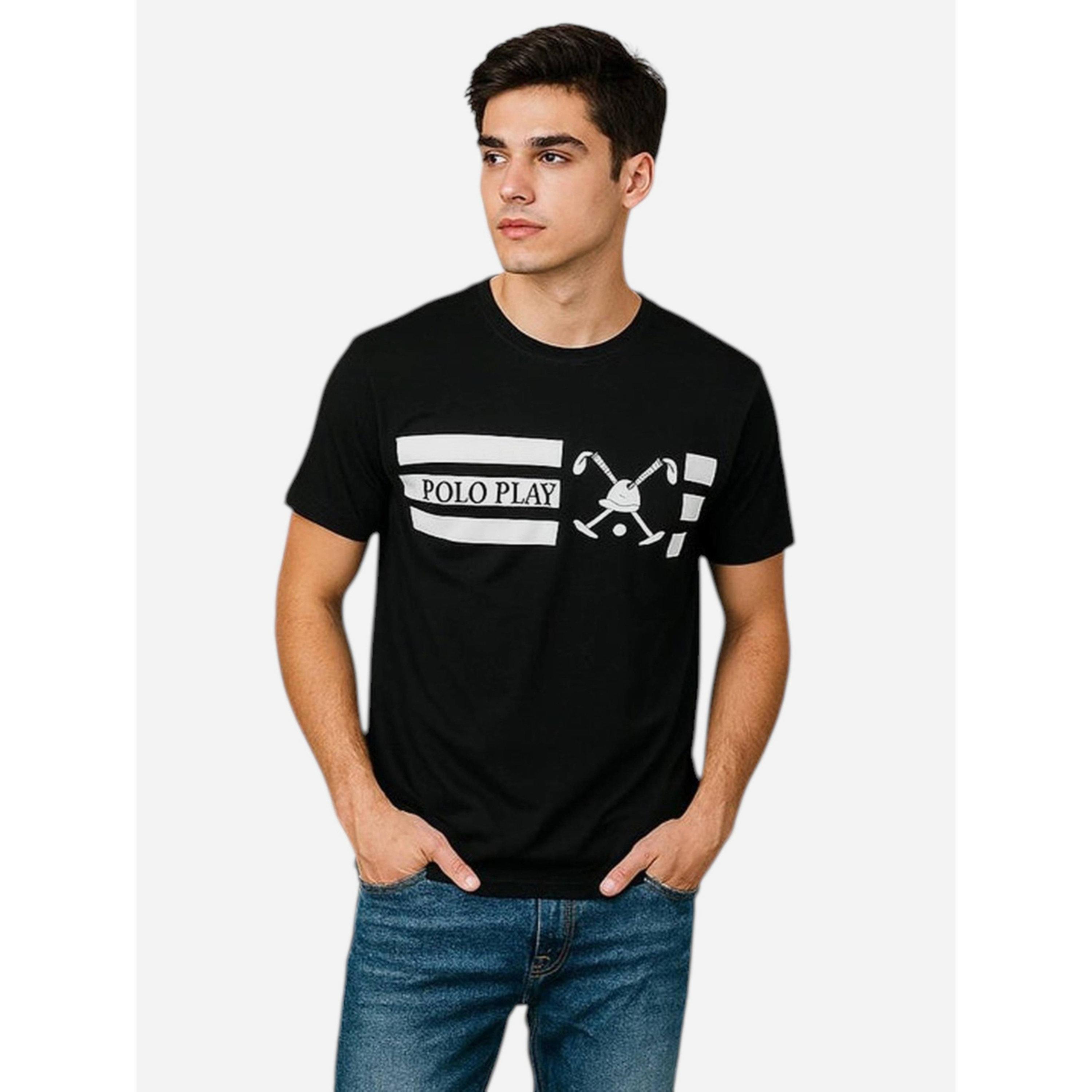 تيشيرت بياقة دائرية وشعار جرافيك للرجال-men-clothing-tshirtsandpolos-tshirts-image-1