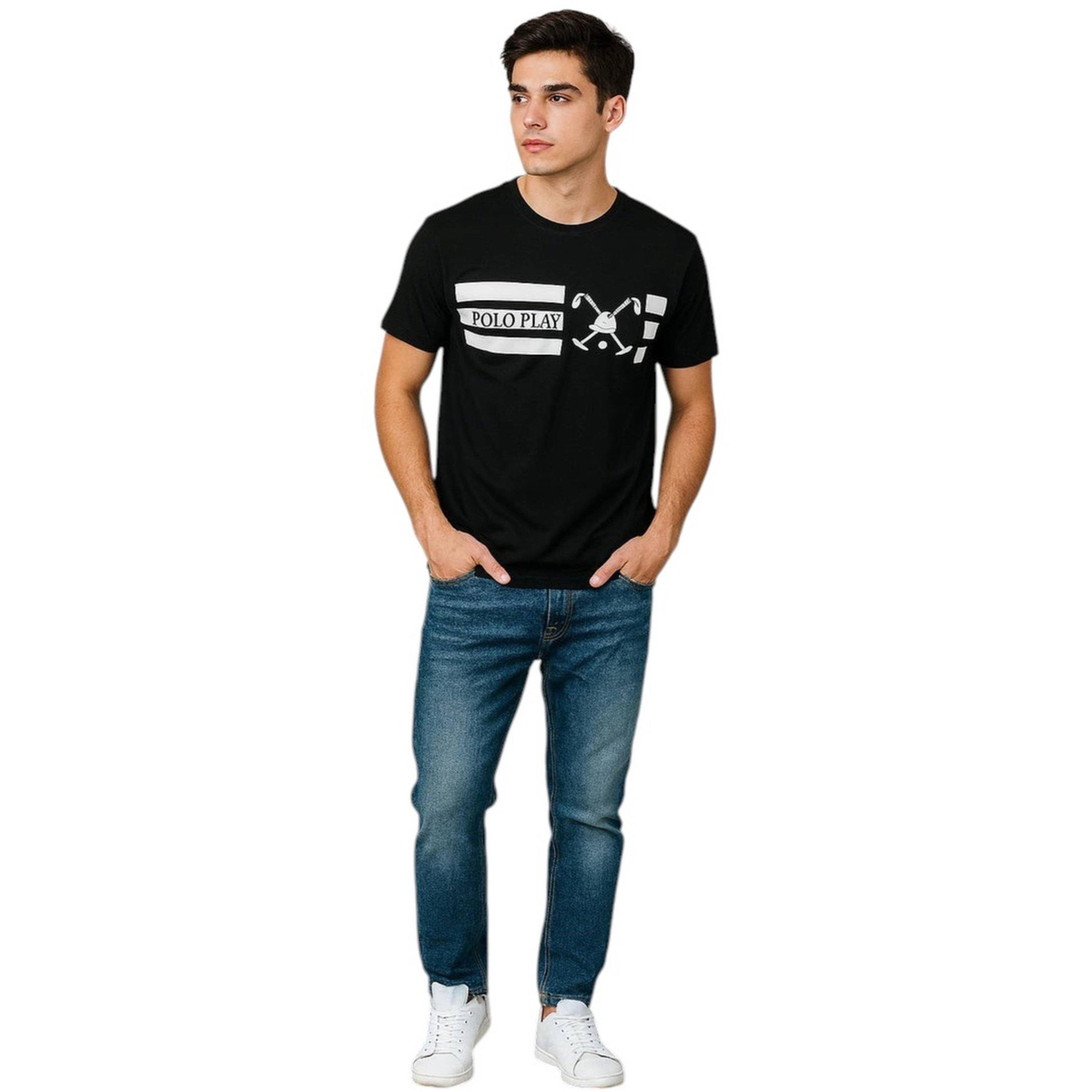 تيشيرت بياقة دائرية وشعار جرافيك للرجال-men-clothing-tshirtsandpolos-tshirts-image-2
