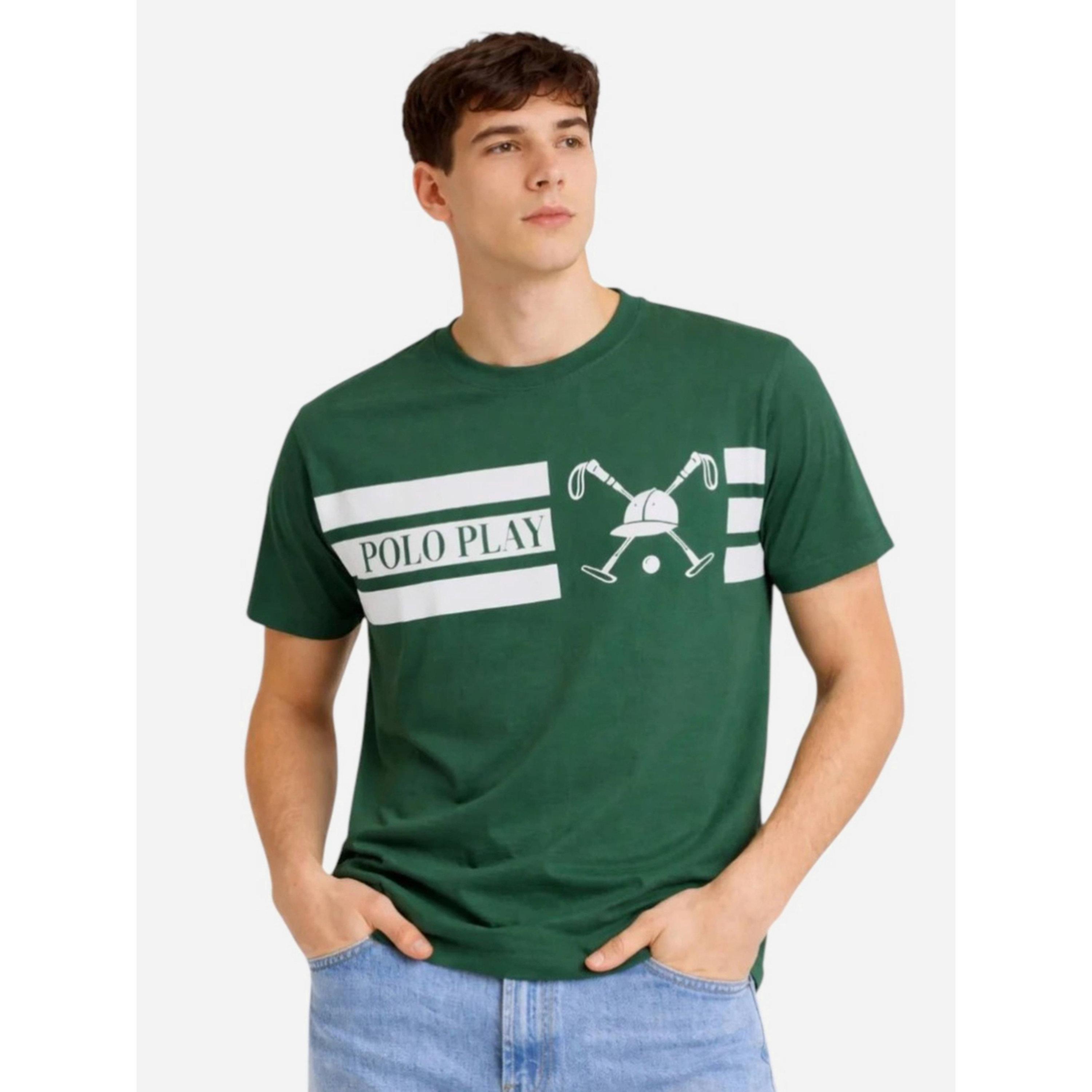 تيشيرت بأكمام قصيرة وشعار جرافيك للرجال-men-clothing-tshirtsandpolos-tshirts-image-1