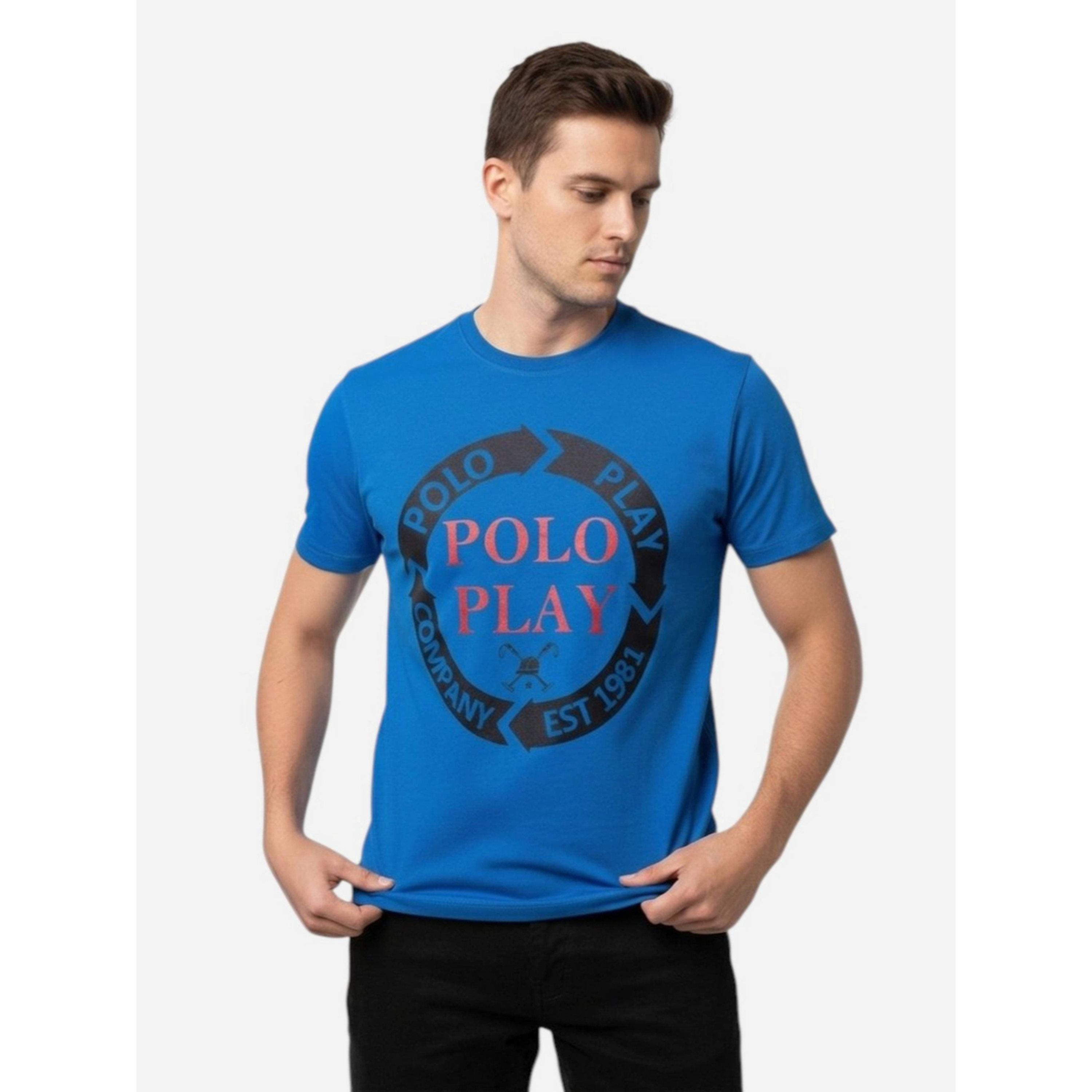 تيشيرت بياقة دائرية وشعار جرافيك للرجال-men-clothing-tshirtsandpolos-tshirts-image-1