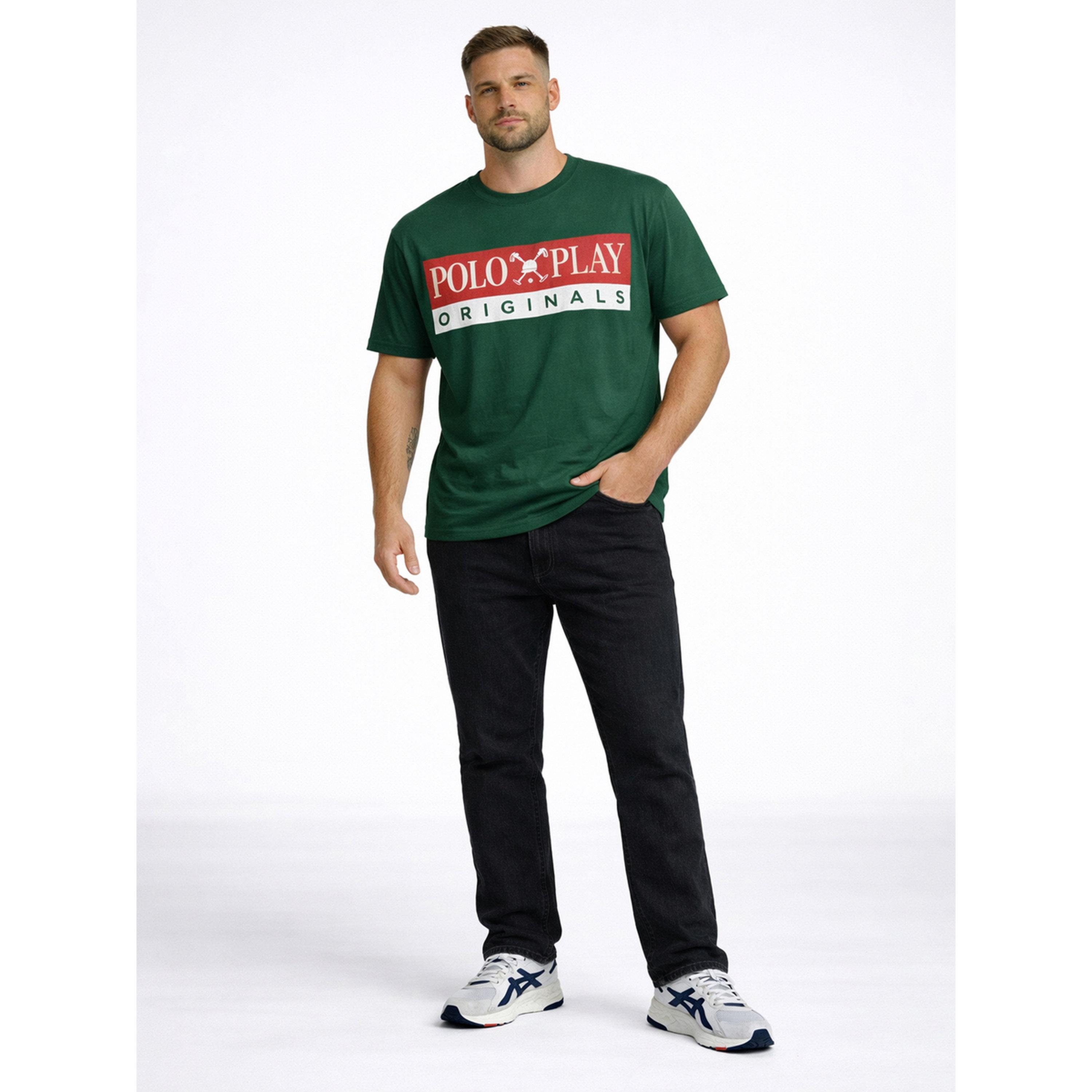 تيشيرت بأكمام قصيرة وشعار جرافيك للرجال-men-clothing-tshirtsandpolos-tshirts-image-2
