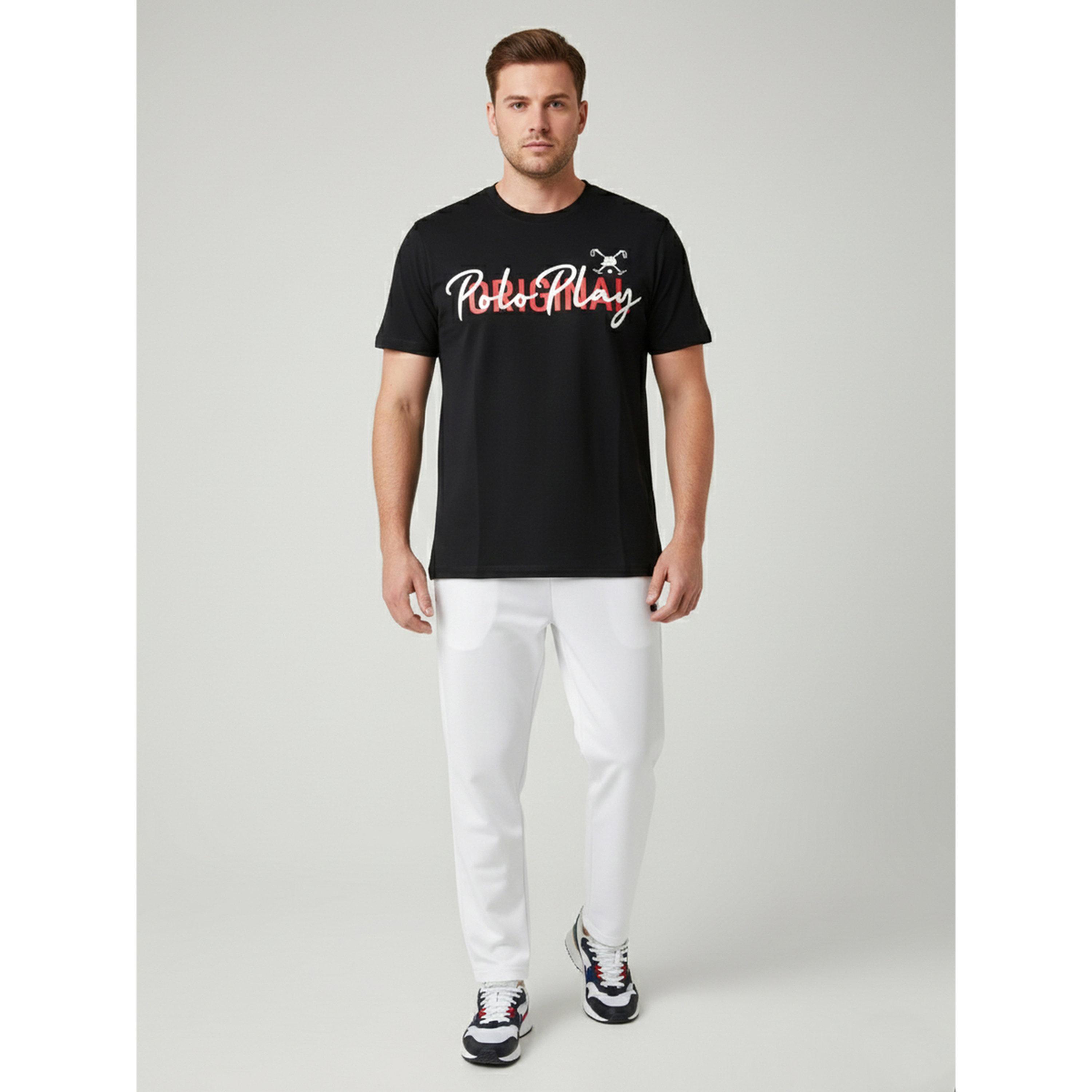 تيشيرت بياقة دائرية وشعار جرافيك للرجال-men-clothing-tshirtsandpolos-tshirts-image-2