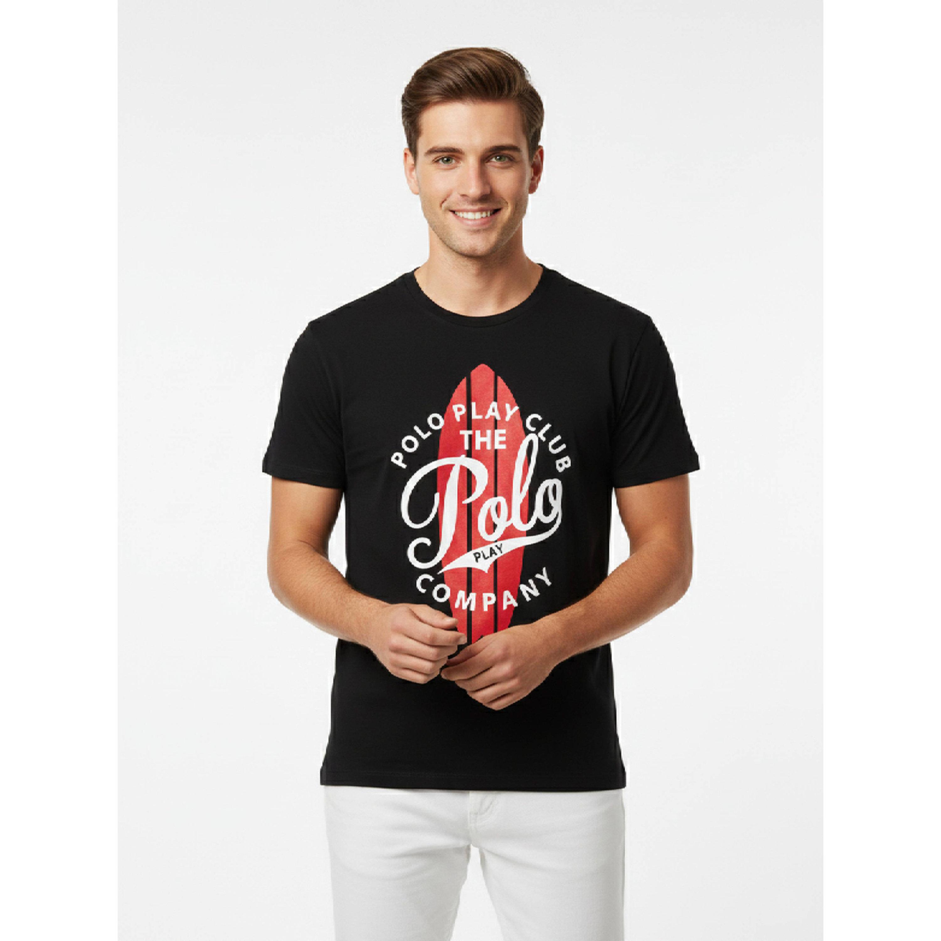 تيشيرت بياقة دائرية وشعار جرافيك للرجال-men-clothing-tshirtsandpolos-tshirts-image-1