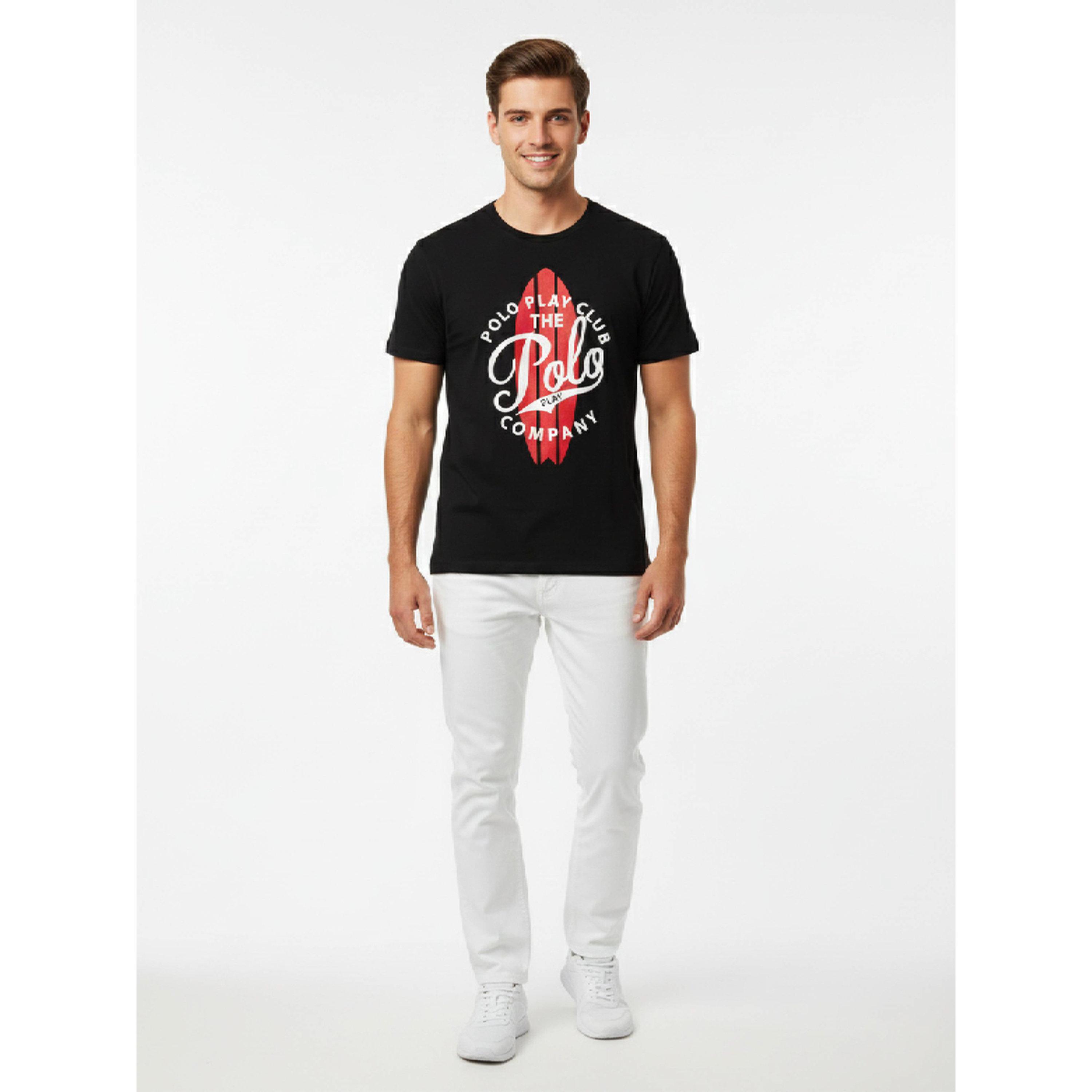 تيشيرت بياقة دائرية وشعار جرافيك للرجال-men-clothing-tshirtsandpolos-tshirts-image-2
