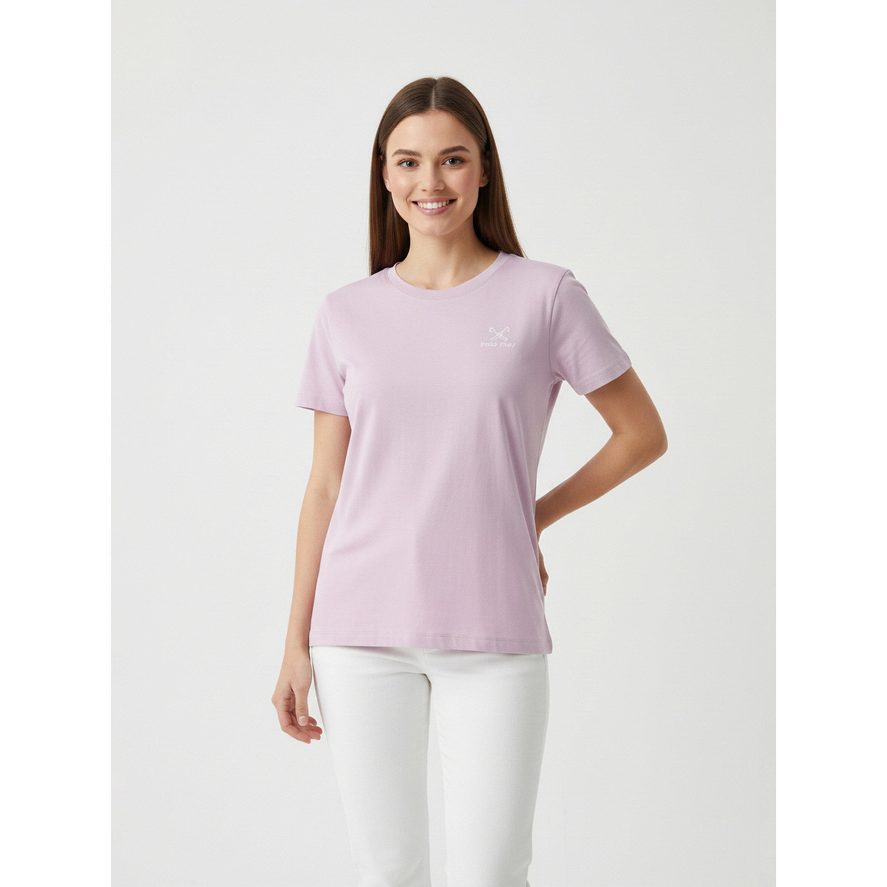تيشيرت بياقة دائرية وشعار جرافيك-women-clothing-tshirts-image-1