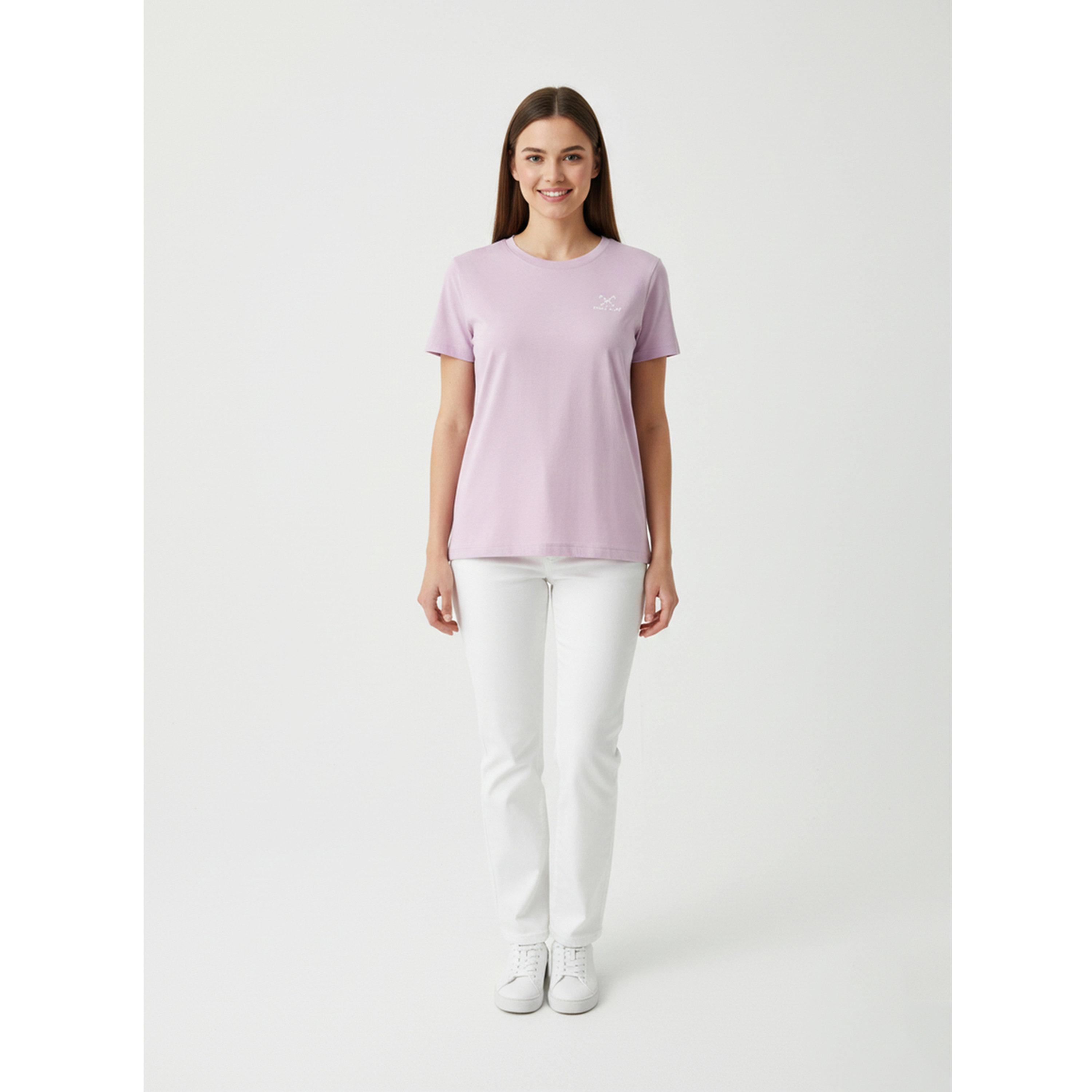 تيشيرت بياقة دائرية وشعار جرافيك-women-clothing-tshirts-image-2
