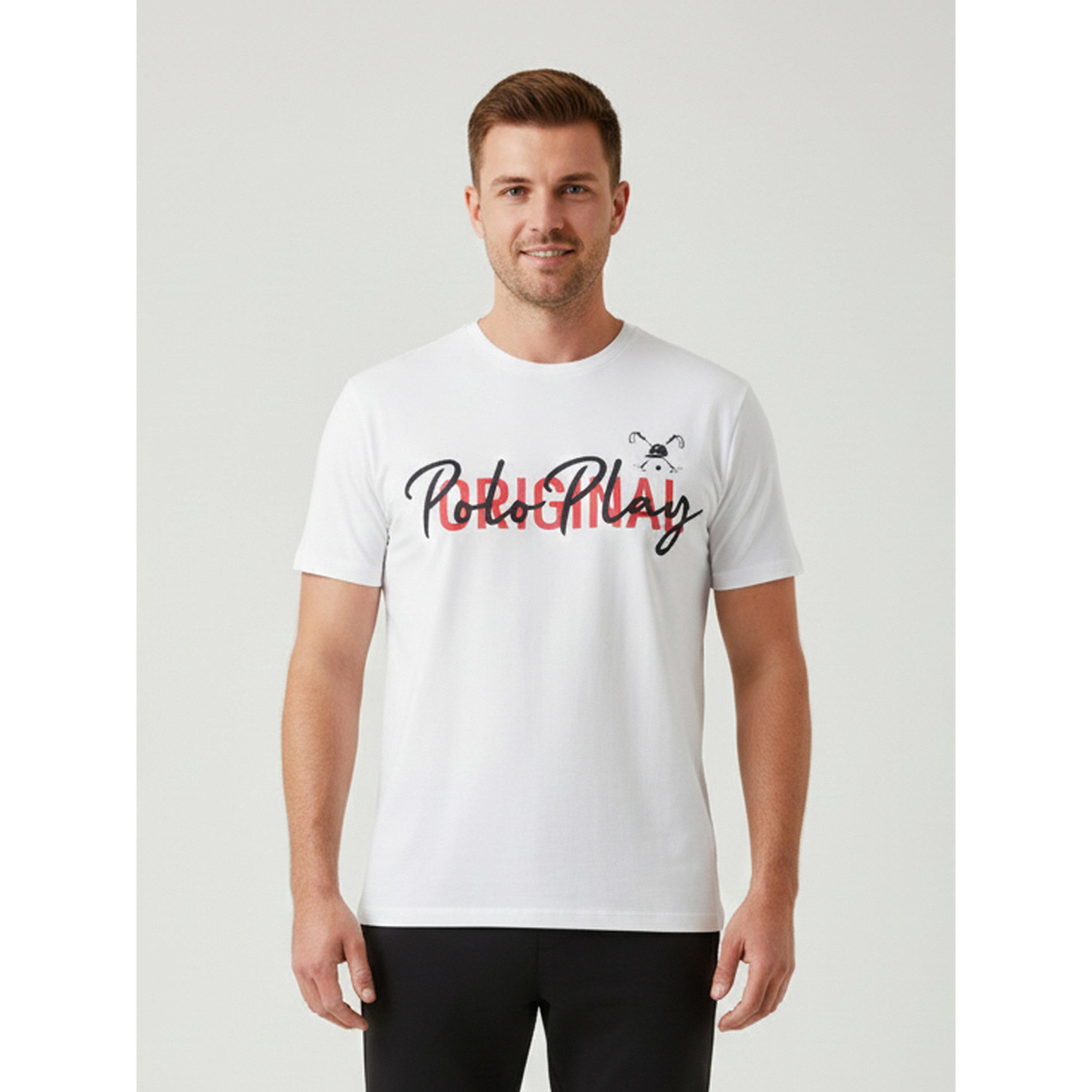 تيشيرت بياقة دائرية وشعار جرافيك للرجال-men-clothing-tshirtsandpolos-tshirts-image-1