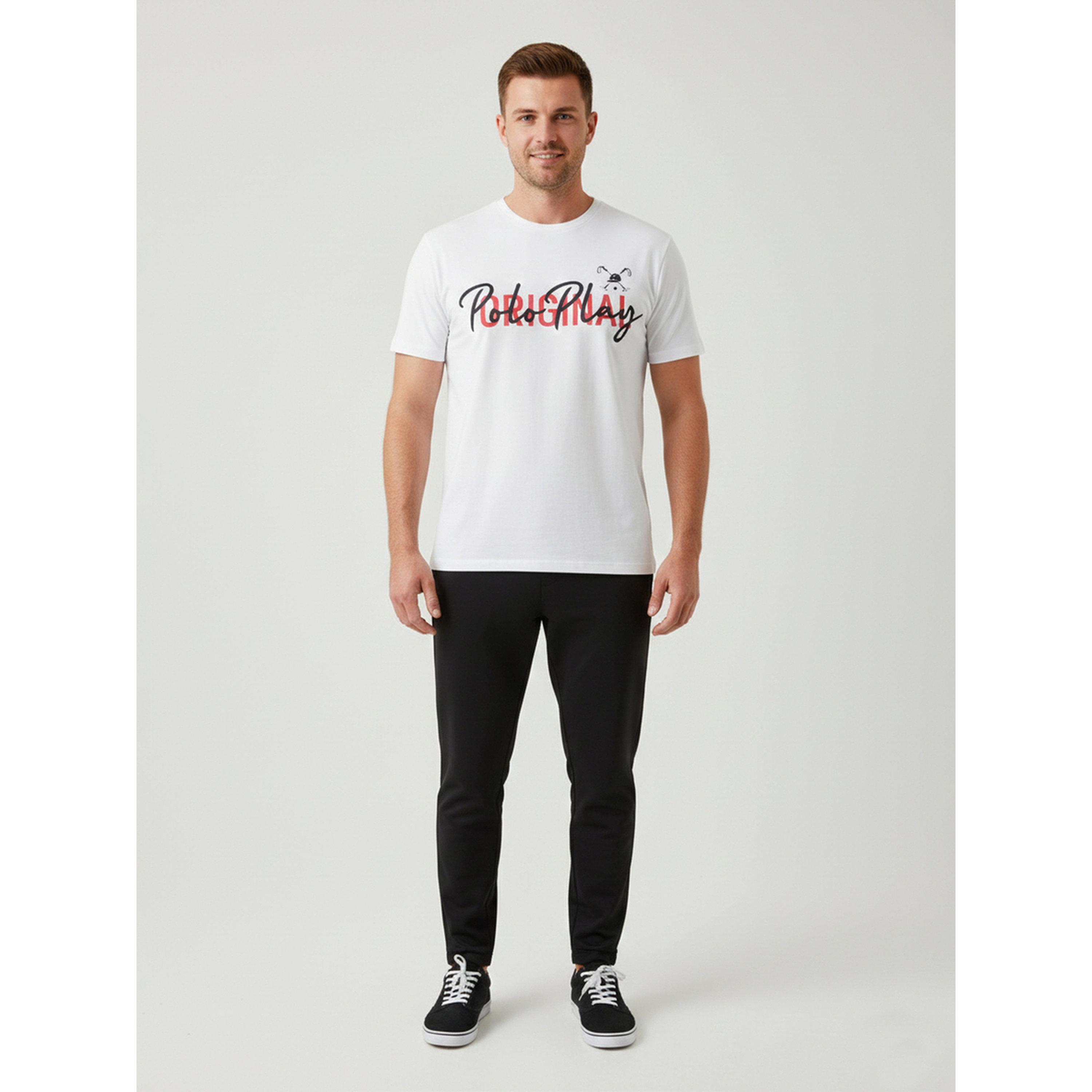 تيشيرت بياقة دائرية وشعار جرافيك للرجال-men-clothing-tshirtsandpolos-tshirts-image-2