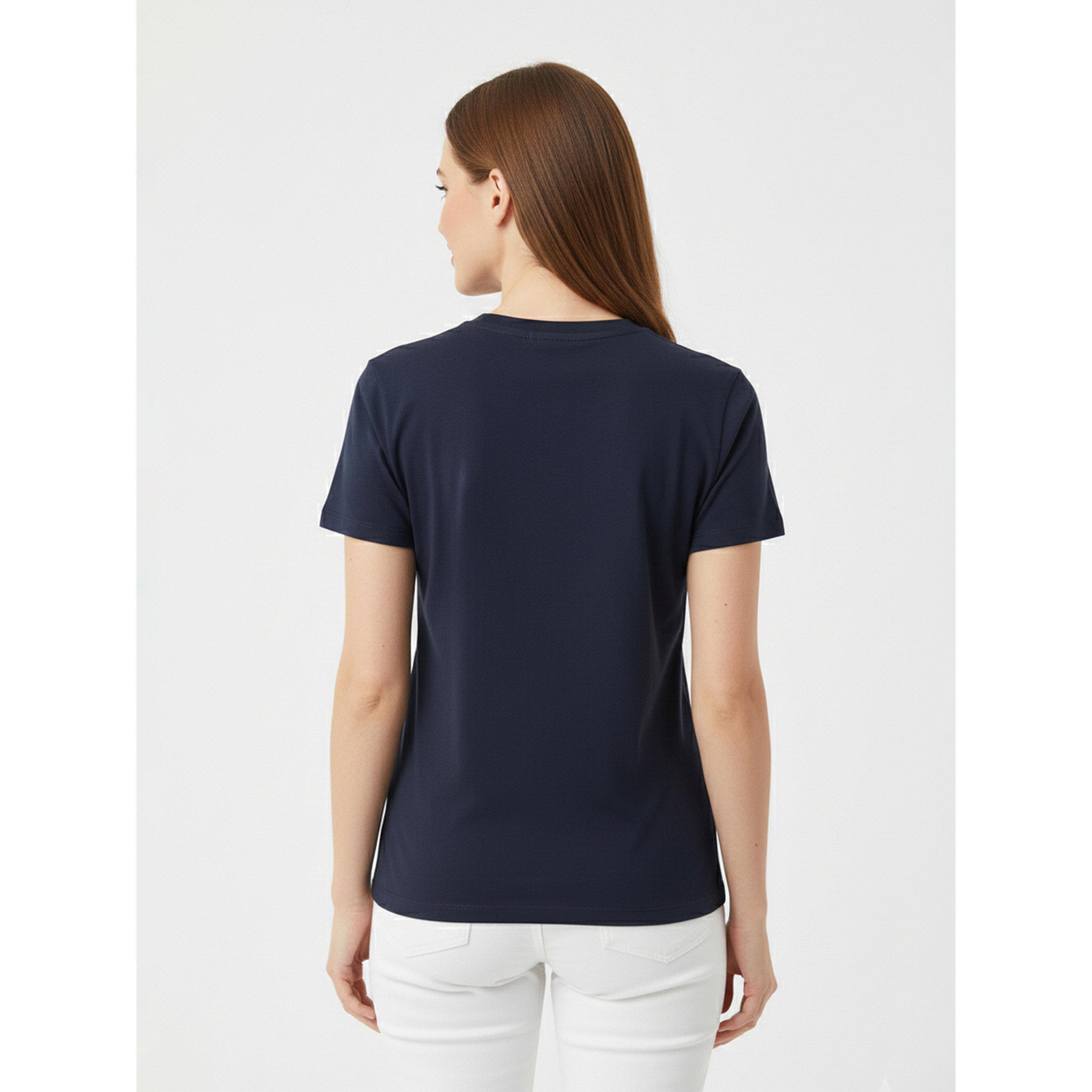 Polo Play X Styli Navy Blue Logo Print Crew Neck T-Shirt-women-clothing-tshirts-image-3