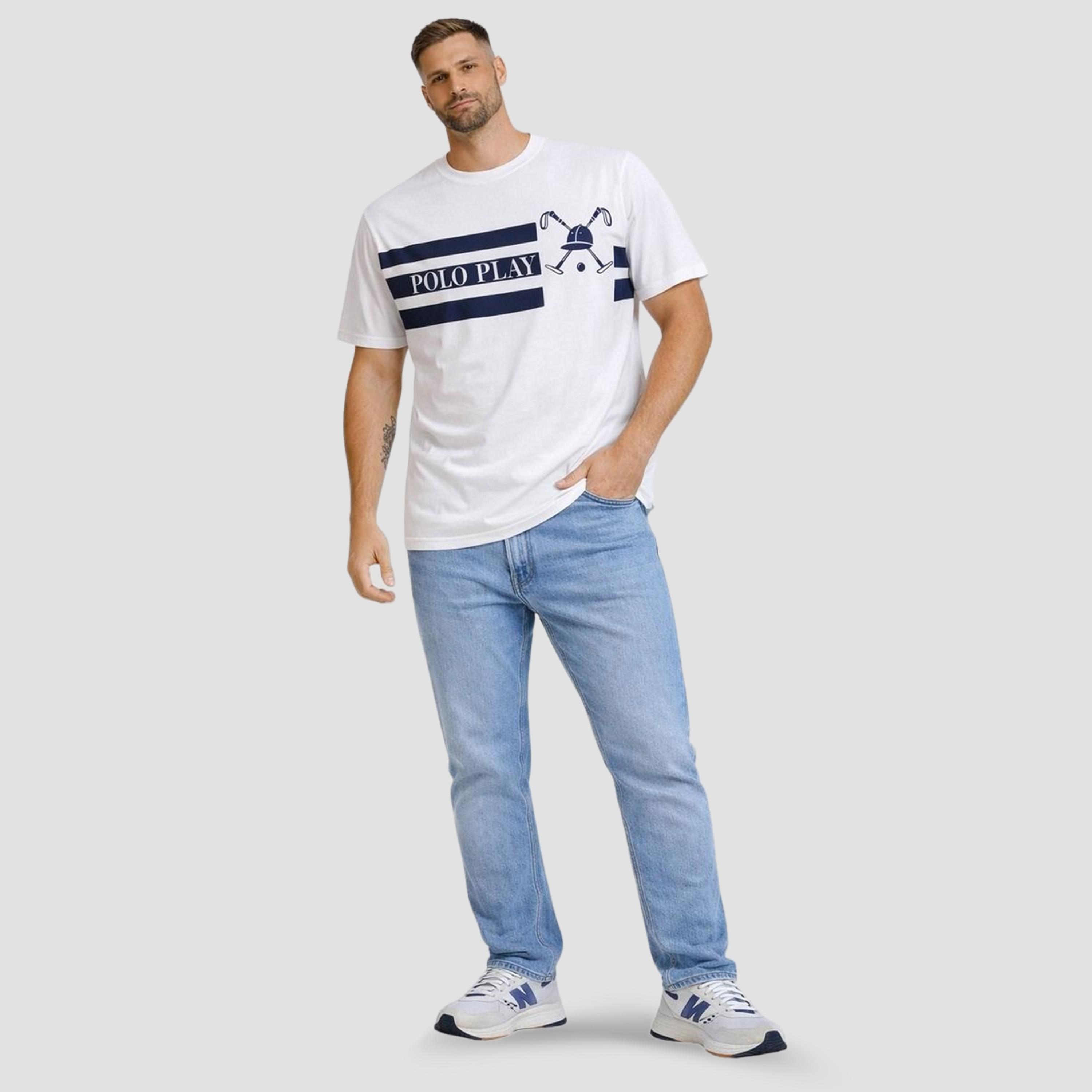 تيشيرت بياقة دائرية وشعار جرافيك للرجال-men-clothing-tshirtsandpolos-tshirts-image-2