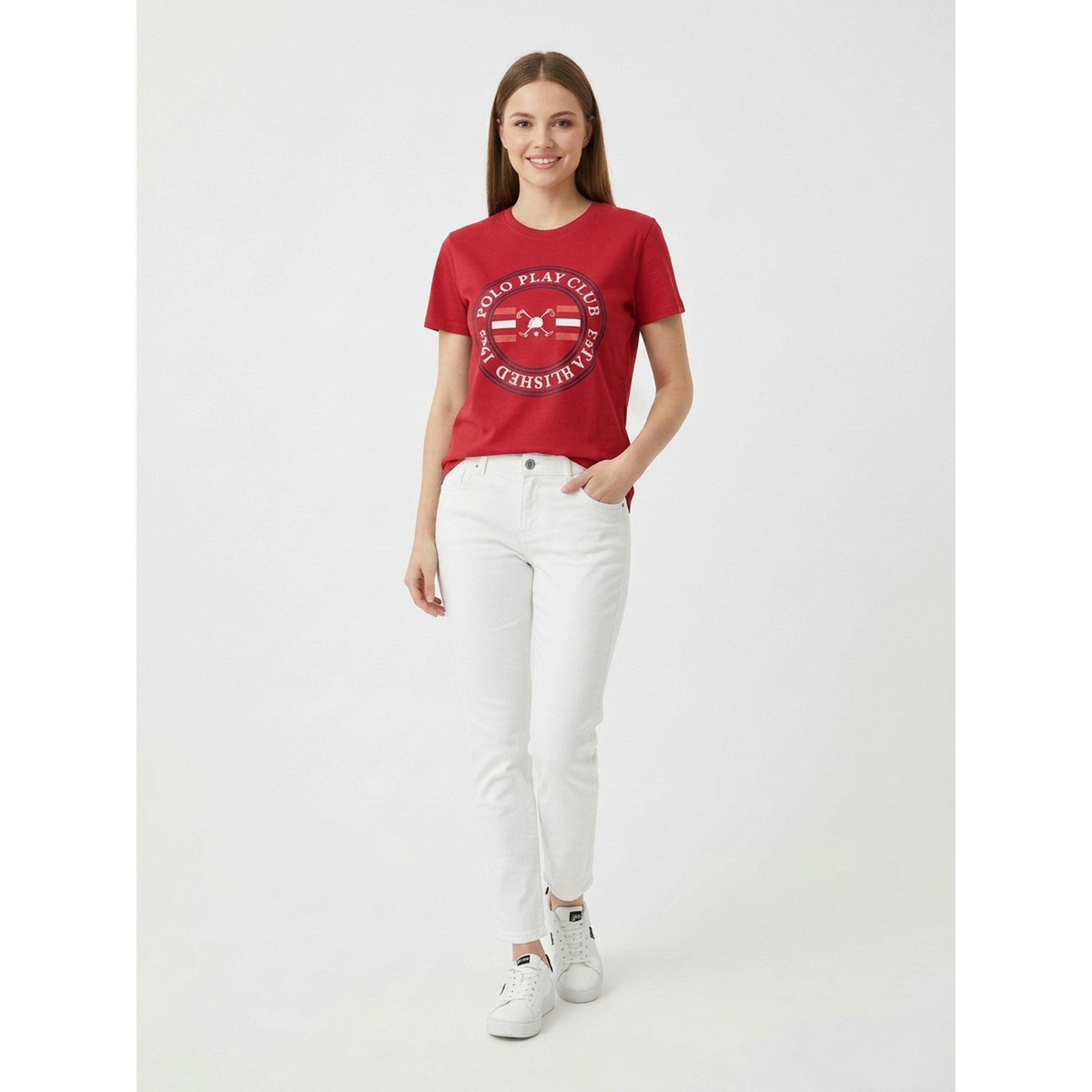 تيشيرت بياقة دائرية وشعار جرافيك-women-clothing-tshirts-image-2