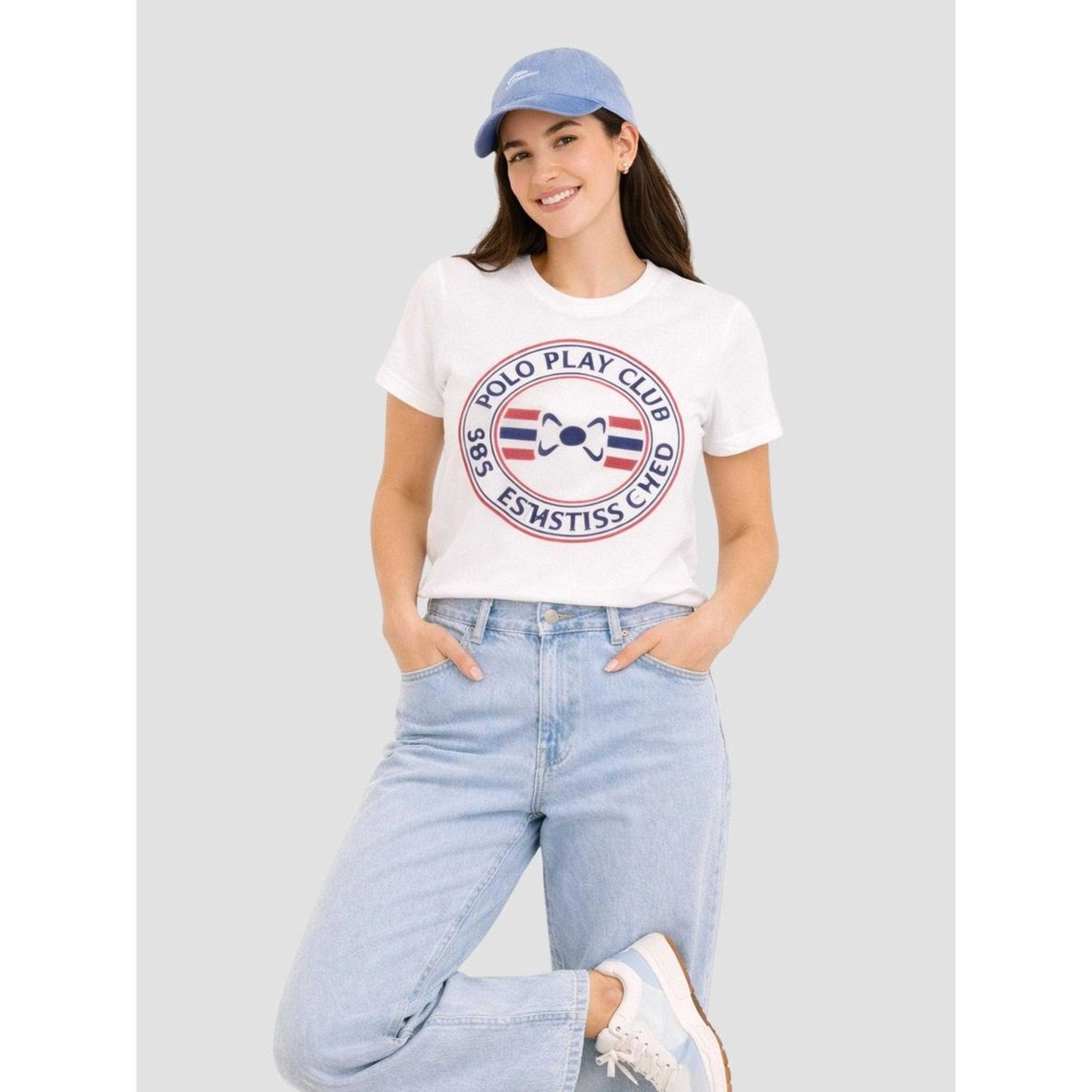 تيشيرت بأكمام قصيرة وطبعة شعار-women-clothing-tshirts-image-2