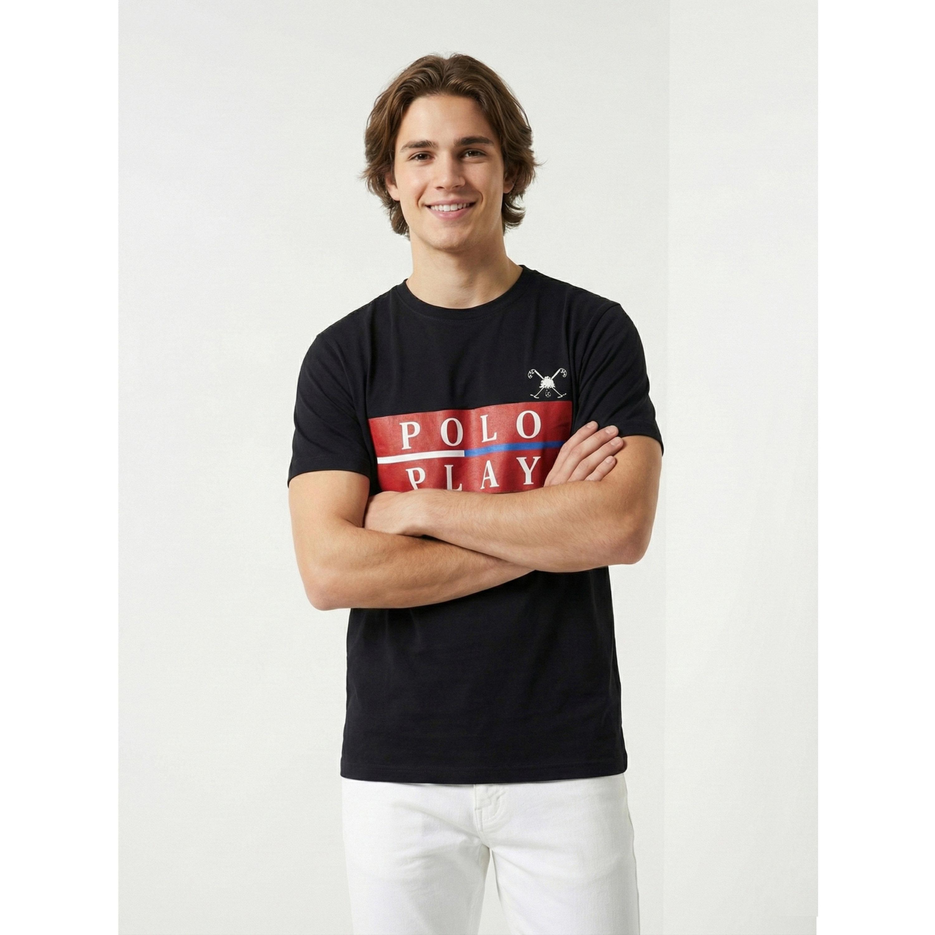 تيشيرت بياقة دائرية وشعار جرافيك للرجال-men-clothing-tshirtsandpolos-tshirts-image-3