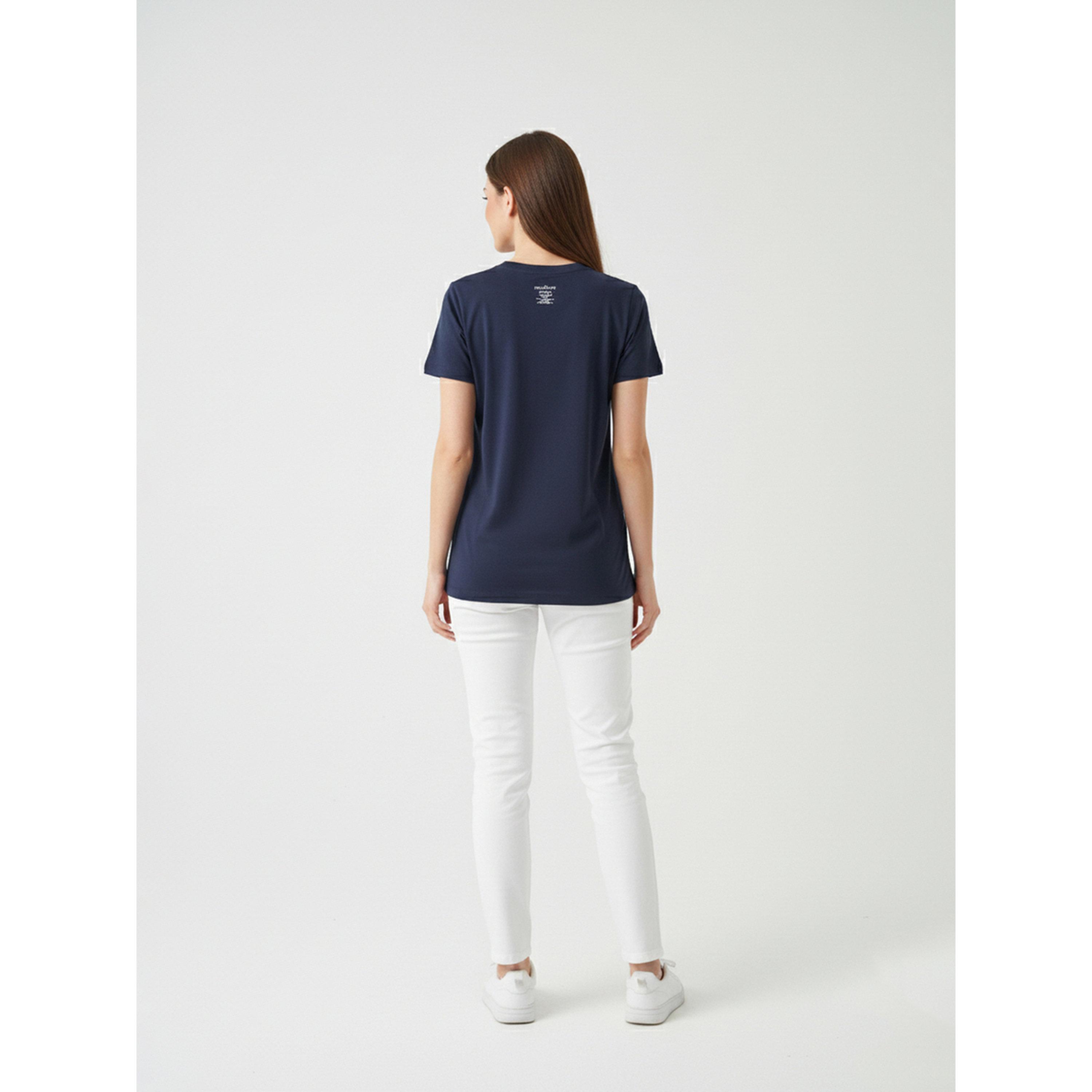 Polo Play X Styli Navy Blue Logo Print Crew Neck T-Shirt-women-clothing-tshirts-image-3