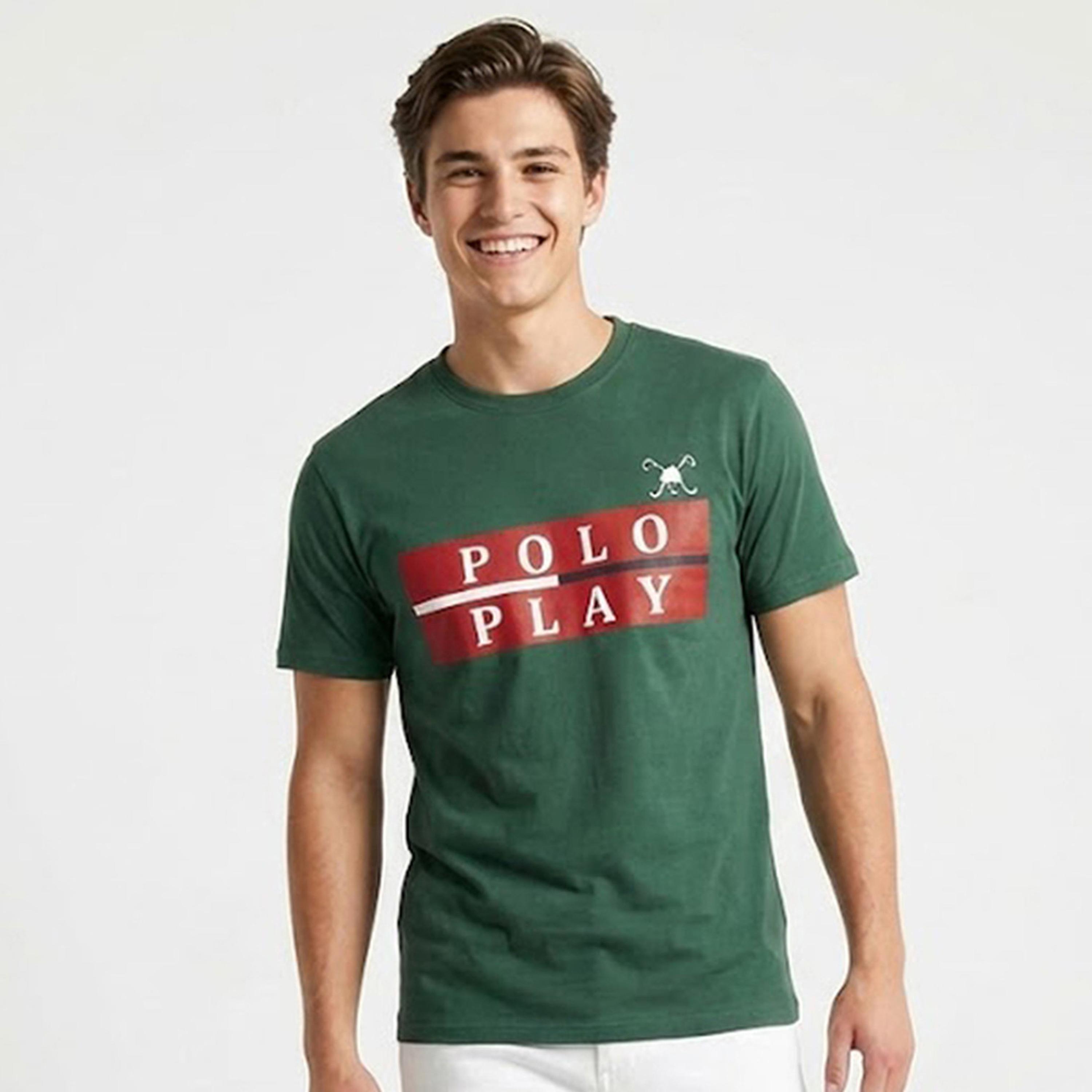 تيشيرت بأكمام قصيرة وشعار جرافيك للرجال-men-clothing-tshirtsandpolos-tshirts-image-1