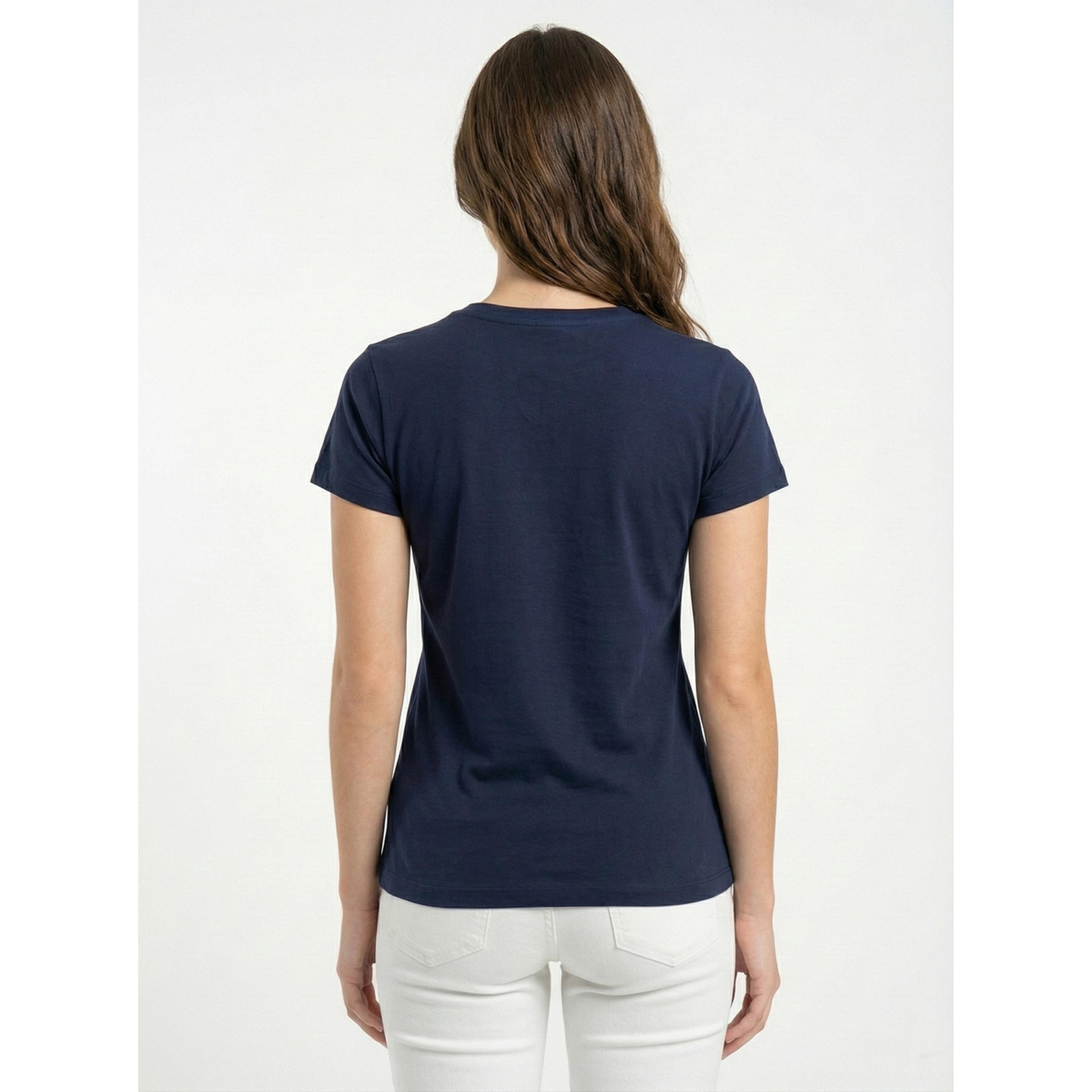 تيشيرت بياقة دائرية وطبعة شعار-women-clothing-tshirts-image-3