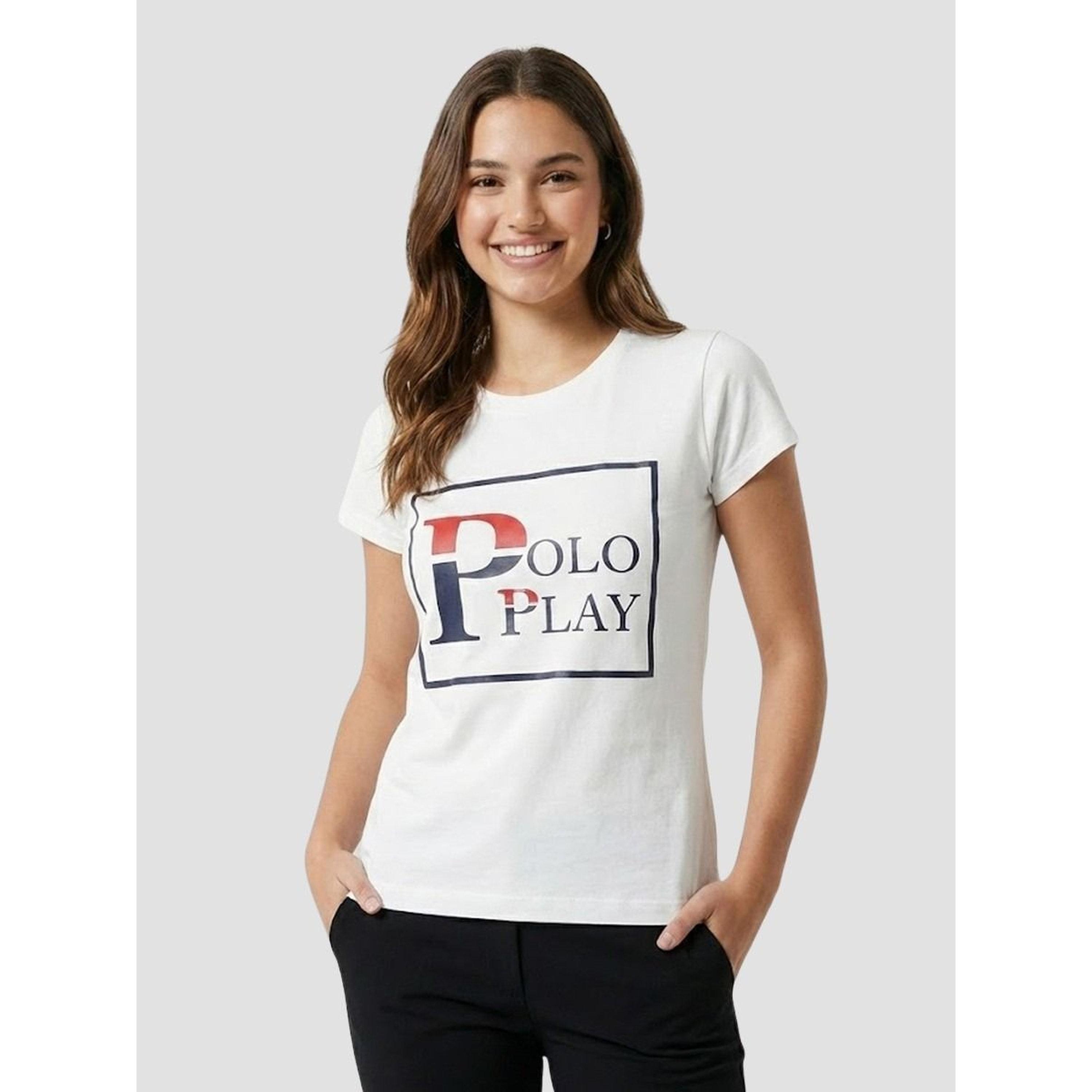 تيشيرت بأكمام قصيرة وطبعة شعار-women-clothing-tshirts-image-1